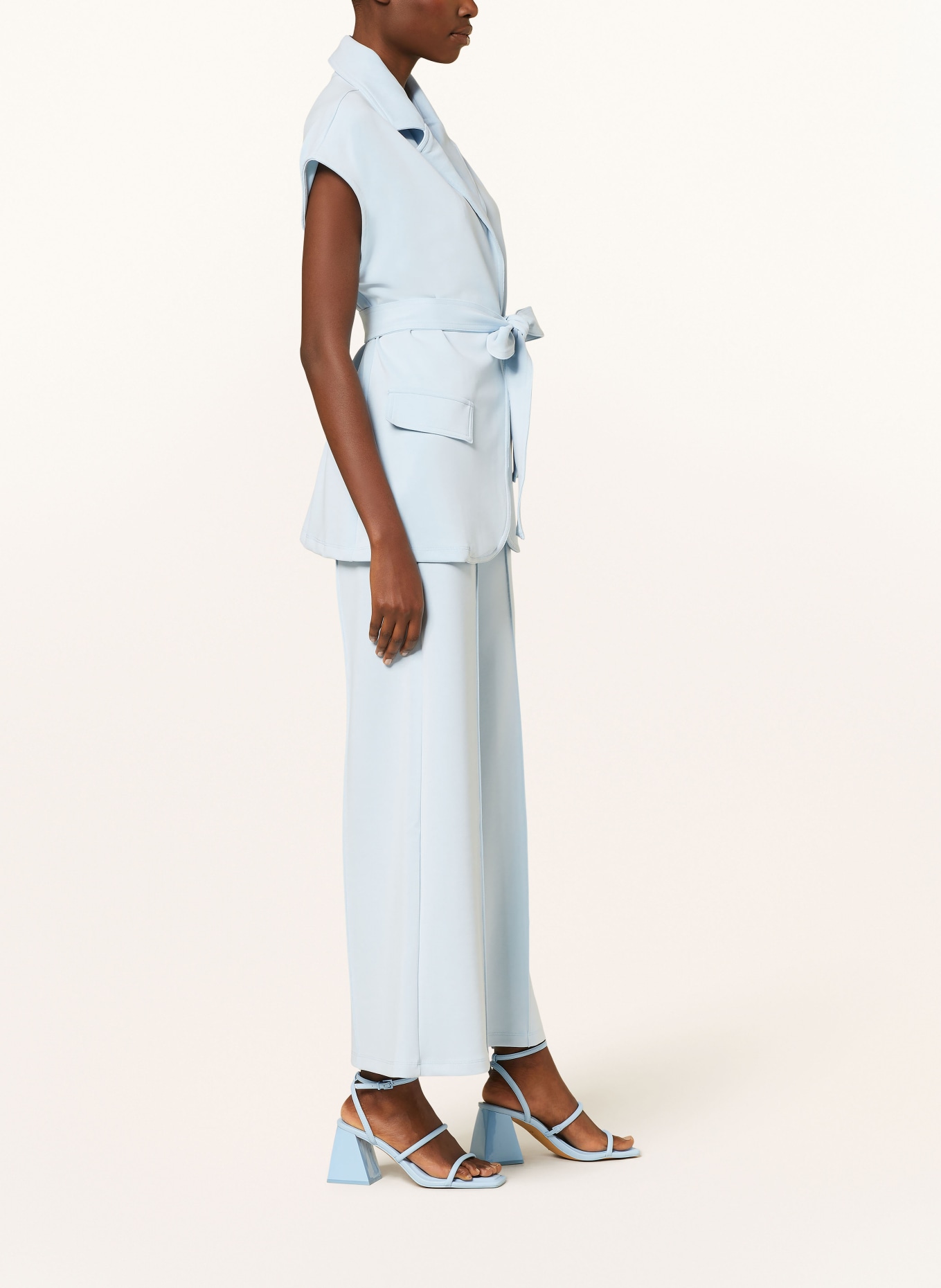 MRS & HUGS Wide leg trousers made of jersey, Color: LIGHT BLUE (Image 4)