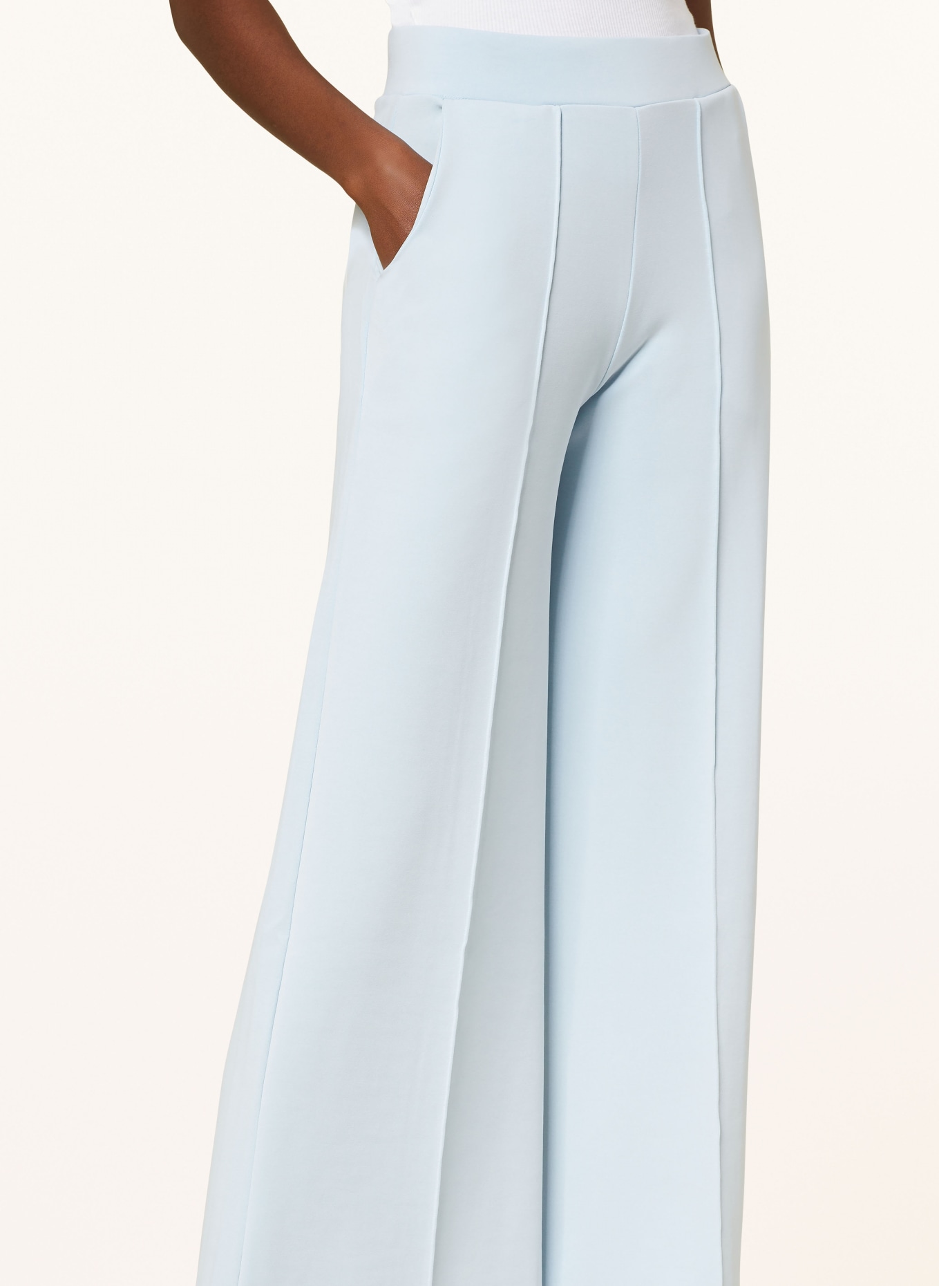 MRS & HUGS Wide leg trousers made of jersey, Color: LIGHT BLUE (Image 5)