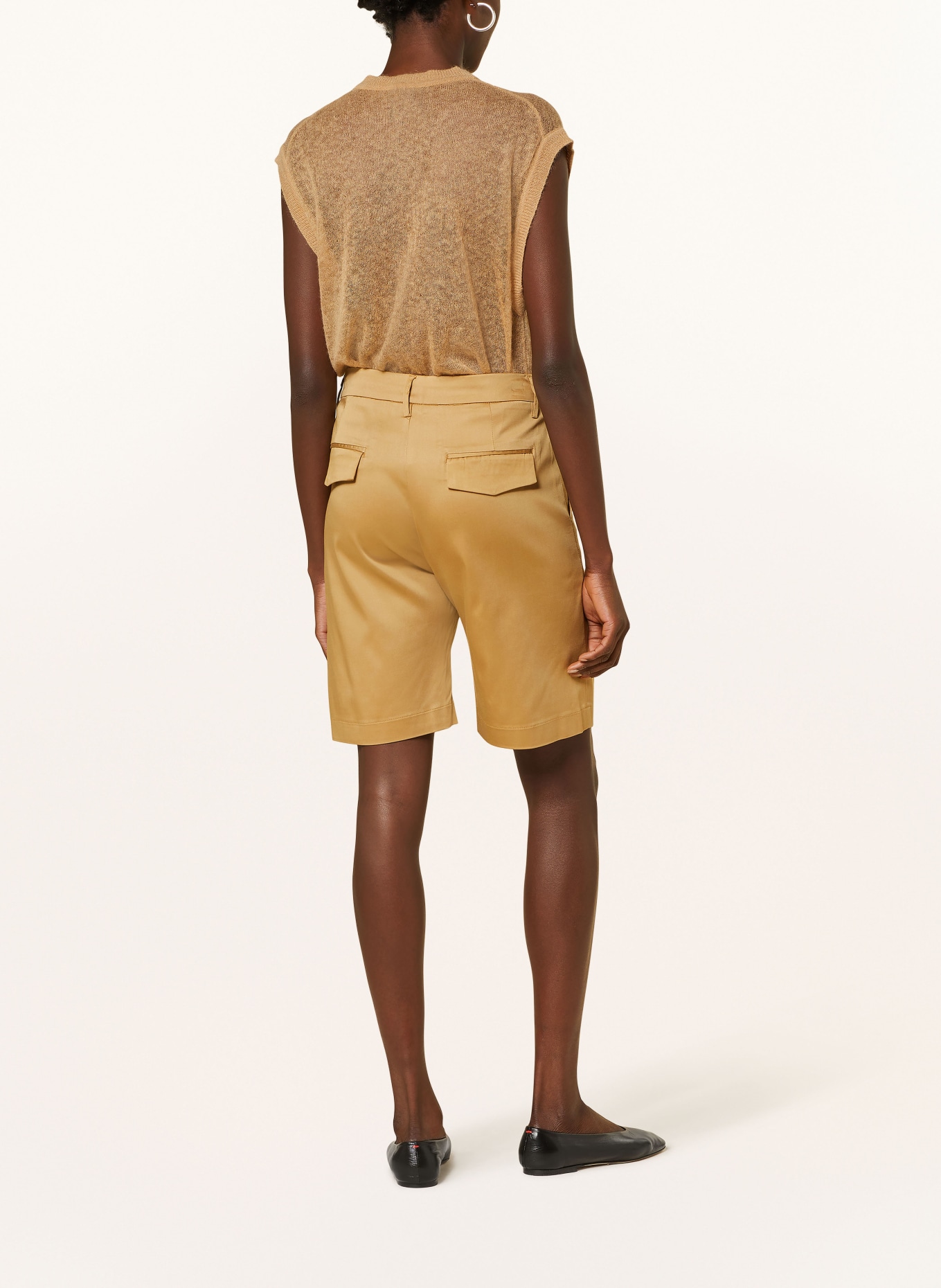 MRS & HUGS Satin shorts, Color: CAMEL (Image 3)