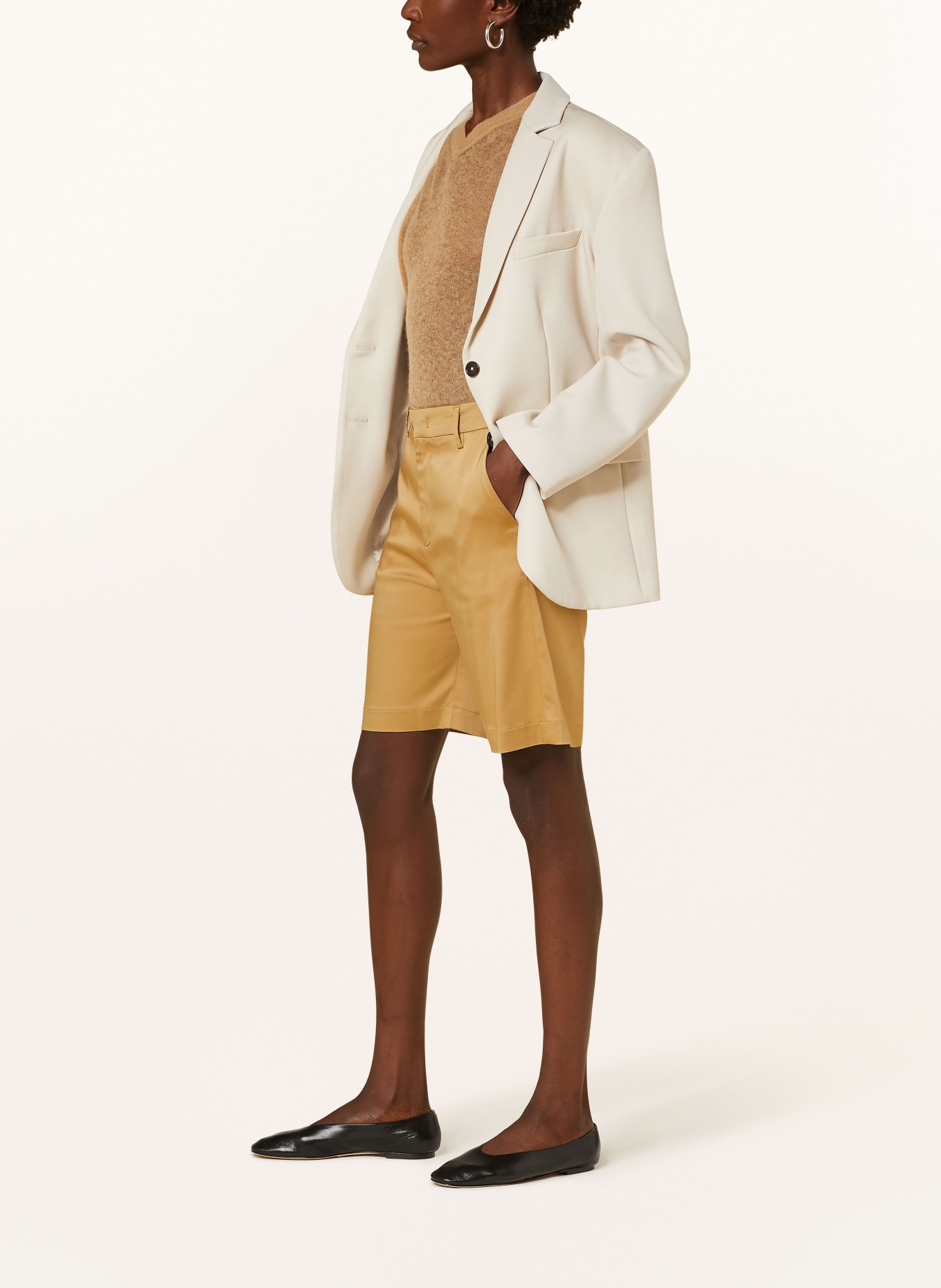 MRS & HUGS Satin shorts, Color: CAMEL (Image 4)