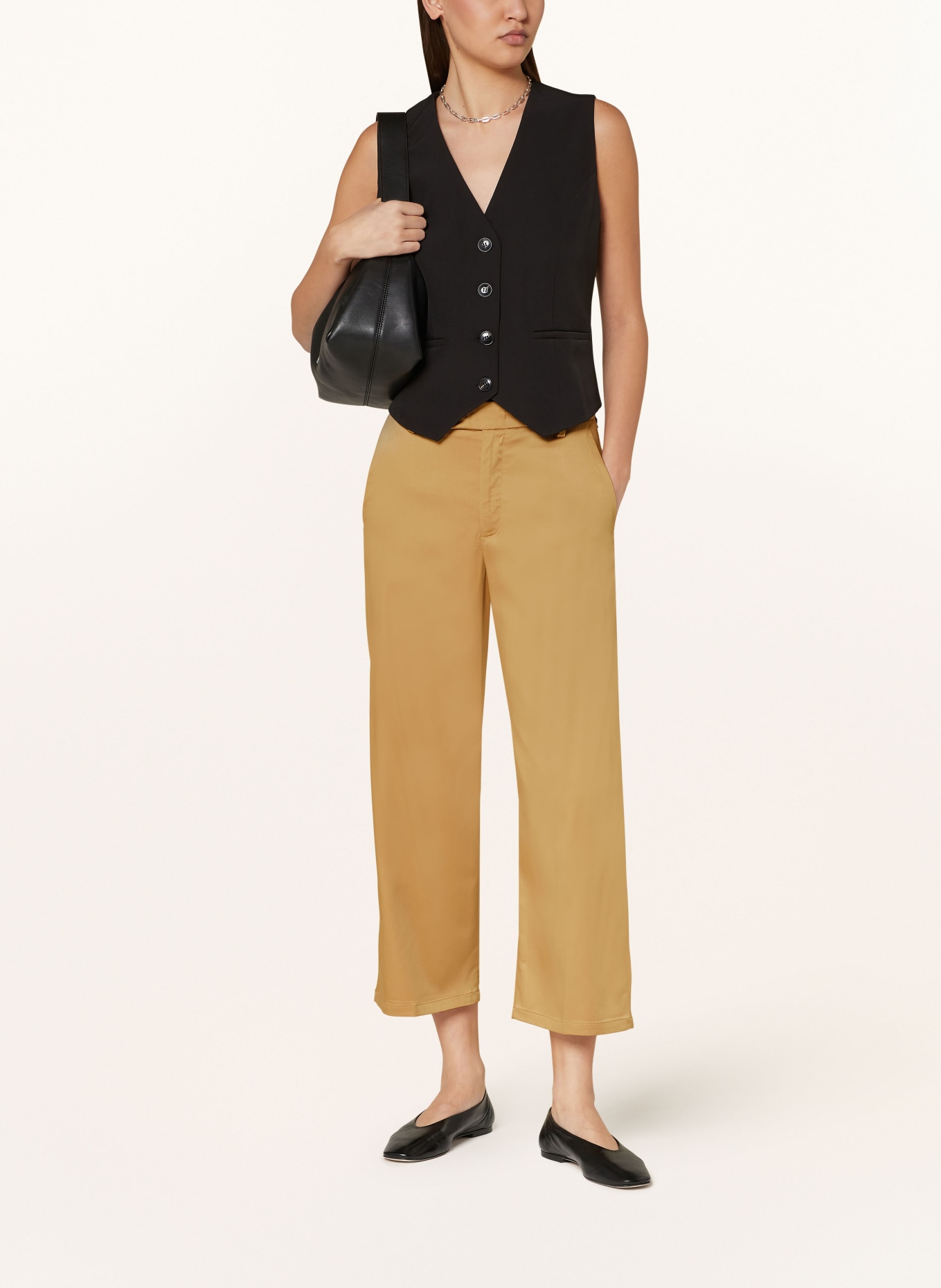 MRS & HUGS Satin trousers, Color: BEIGE (Image 2)