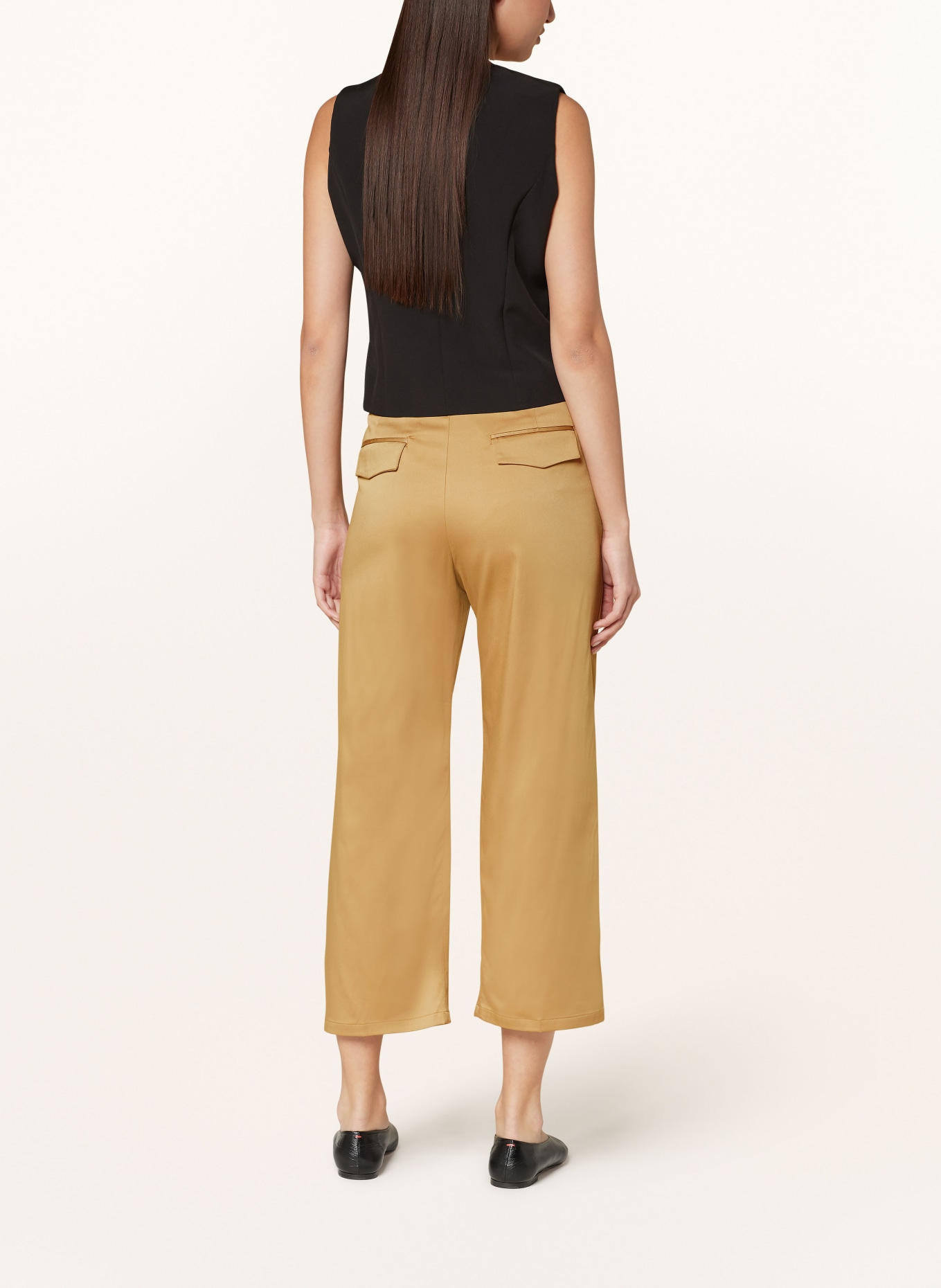MRS & HUGS Satin trousers, Color: BEIGE (Image 3)