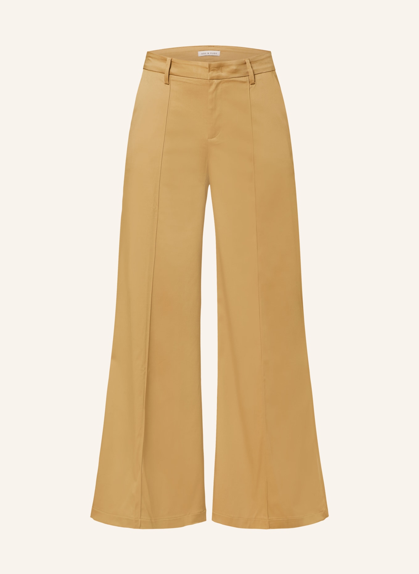 MRS & HUGS Wide leg trousers in satin, Color: GOLD (Image 1)
