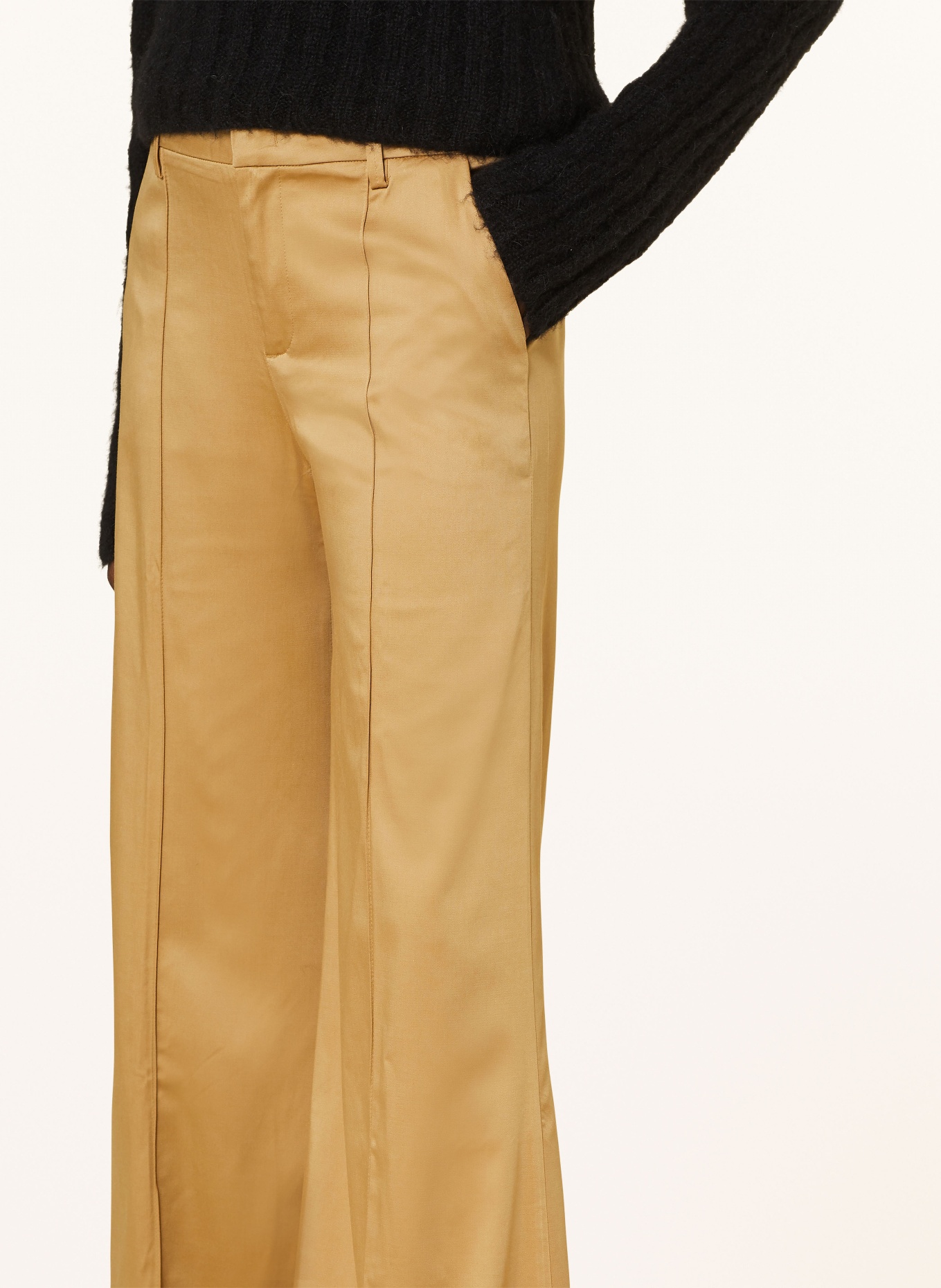 MRS & HUGS Wide leg trousers in satin, Color: GOLD (Image 5)