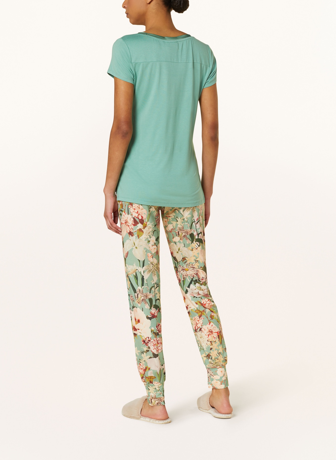 ESSENZA Pajama pants JULES NOLESTE, Color: GREEN/ LIGHT ORANGE/ RED (Image 3)