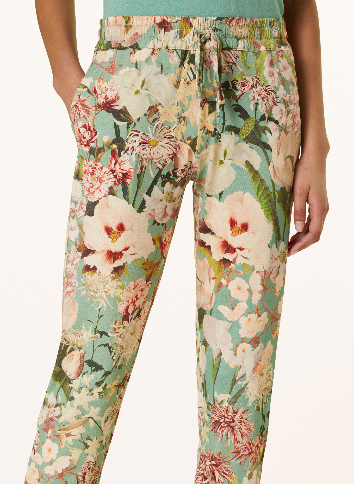 ESSENZA Spodnie od piżamy JULES NOLESTE, Kolor: ZIELONY/ JASNOPOMARAŃCZOWY/ CZERWONY (Obrazek 4)