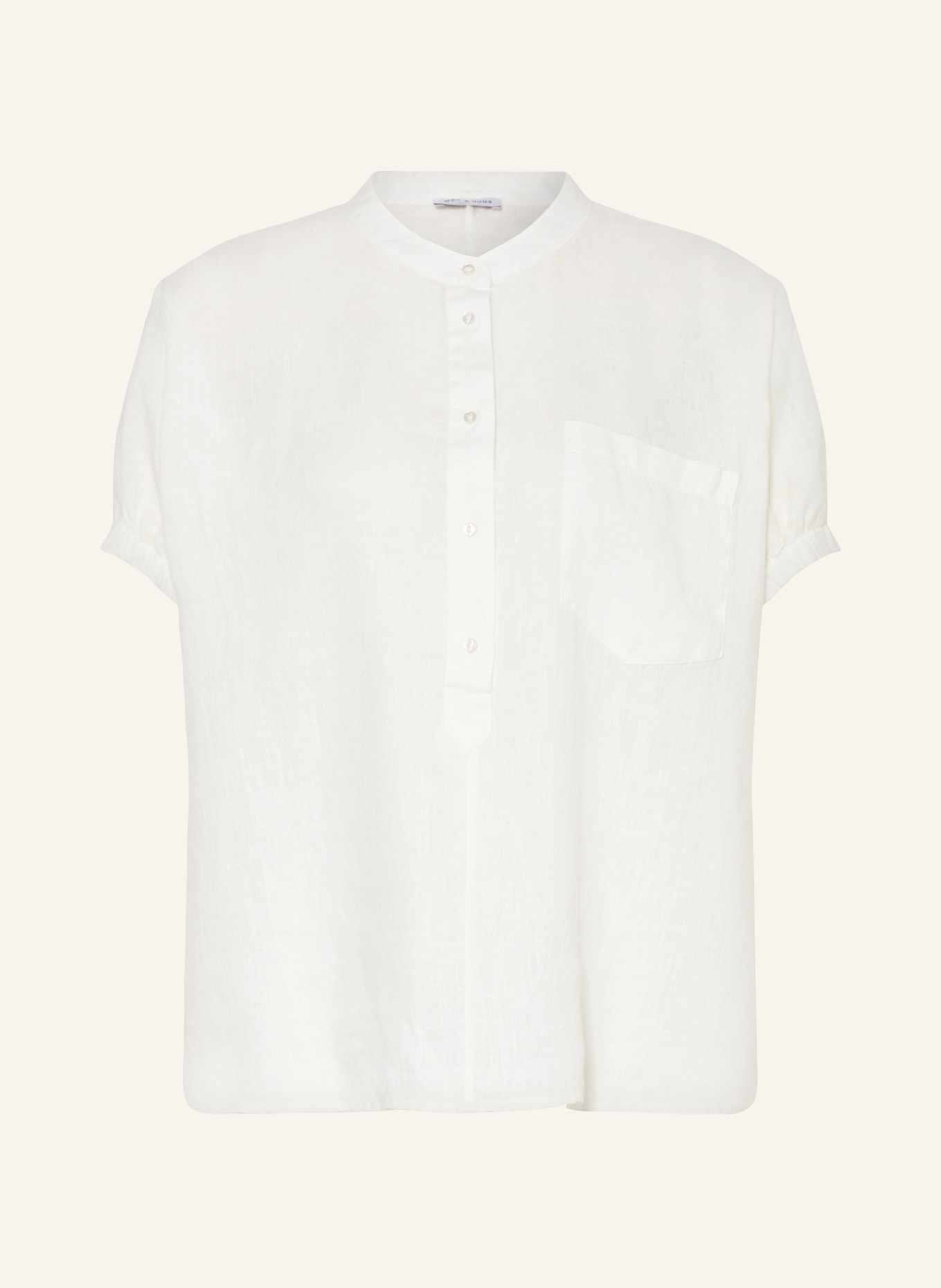 MRS & HUGS Shirt blouse made of linen, Color: WHITE (Image 1)