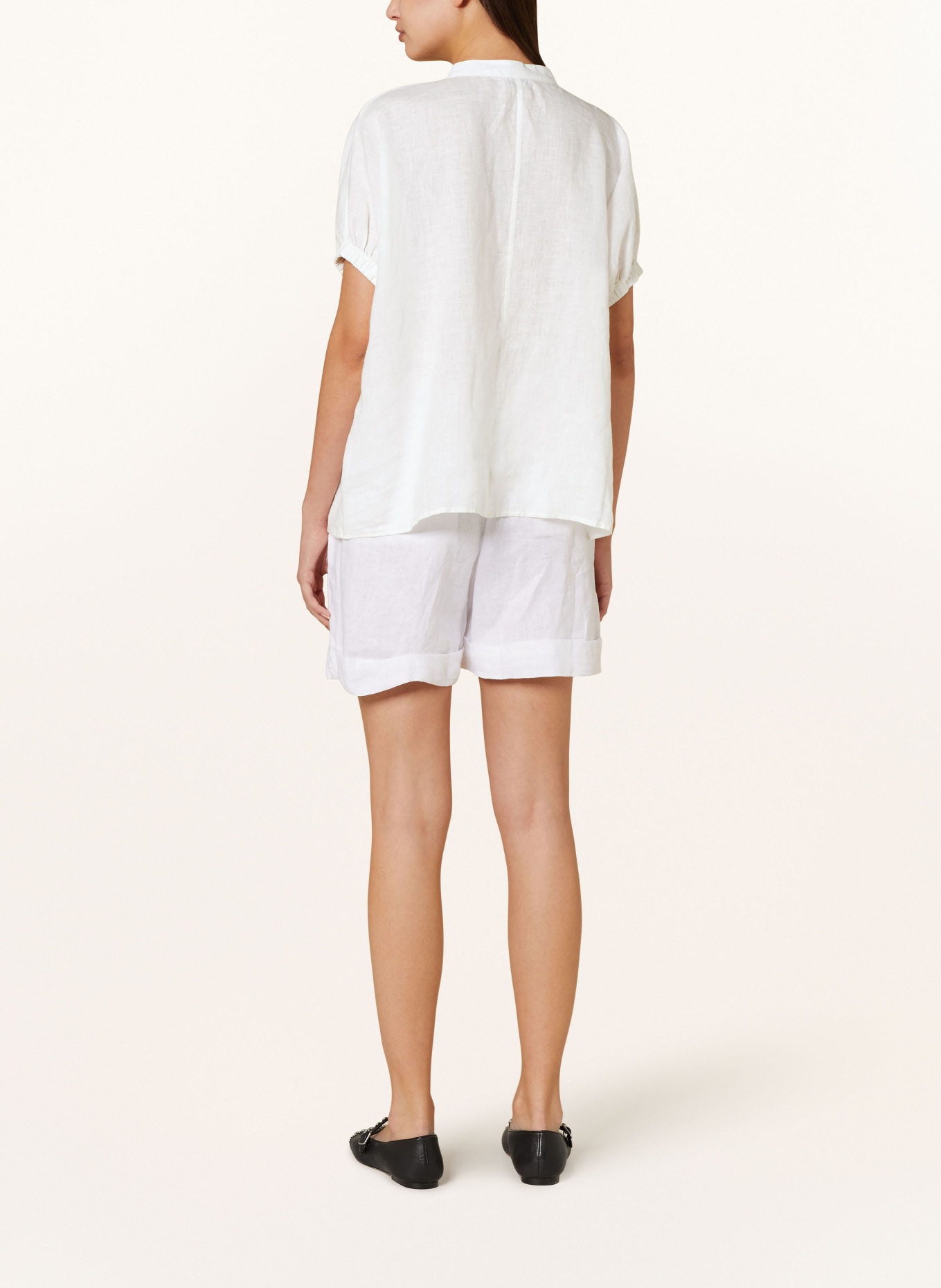 MRS & HUGS Shirt blouse made of linen, Color: WHITE (Image 3)