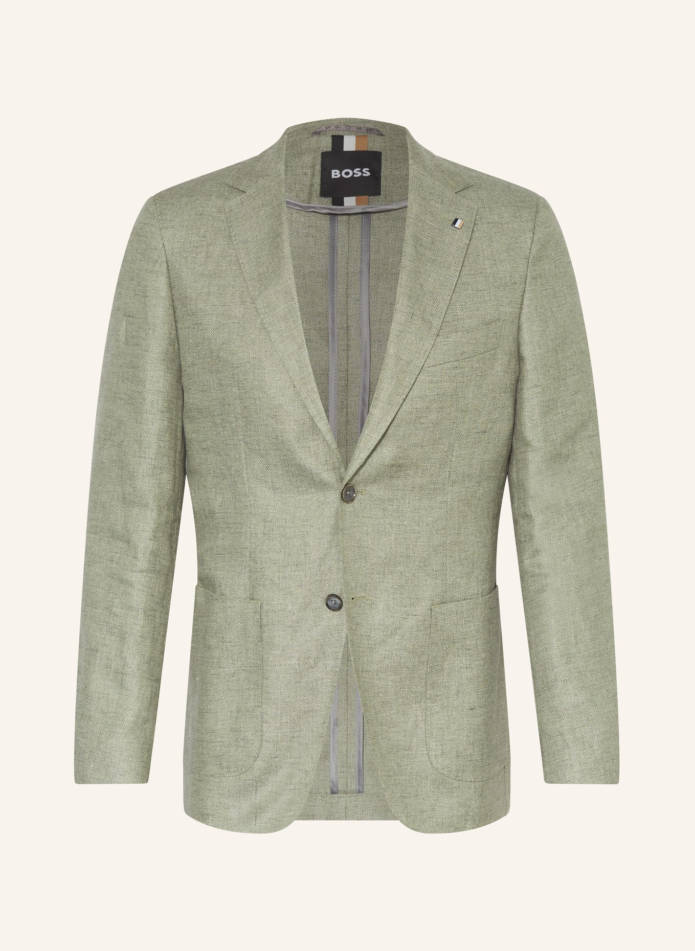 BOSS Suit jacket JAYE regular fit with linen, Color: 330 LIGHT/PASTEL GREEN (Image 1)