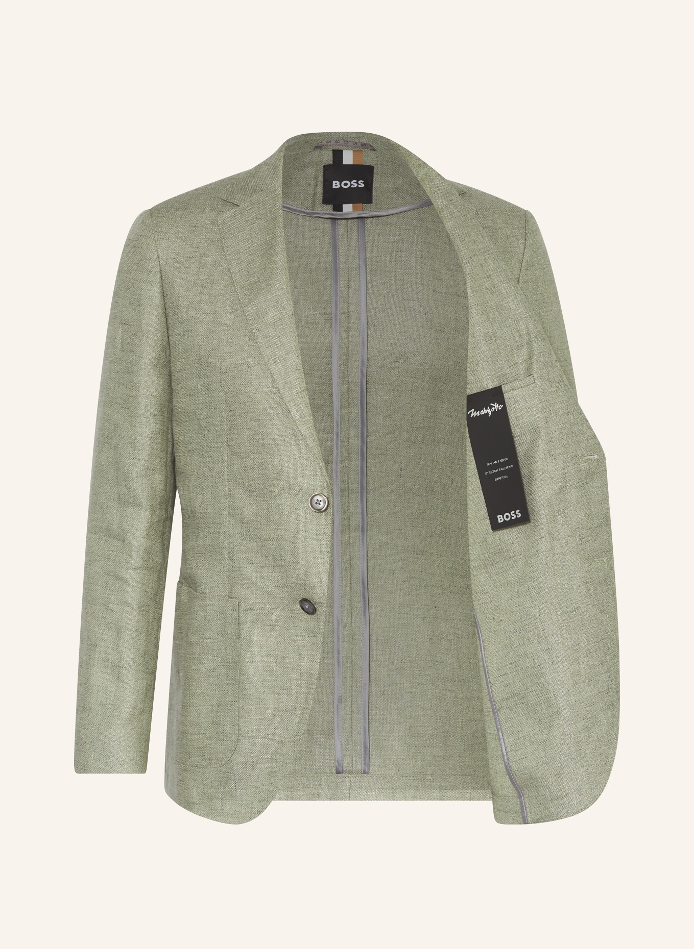 BOSS Suit jacket JAYE regular fit with linen, Color: 330 LIGHT/PASTEL GREEN (Image 4)