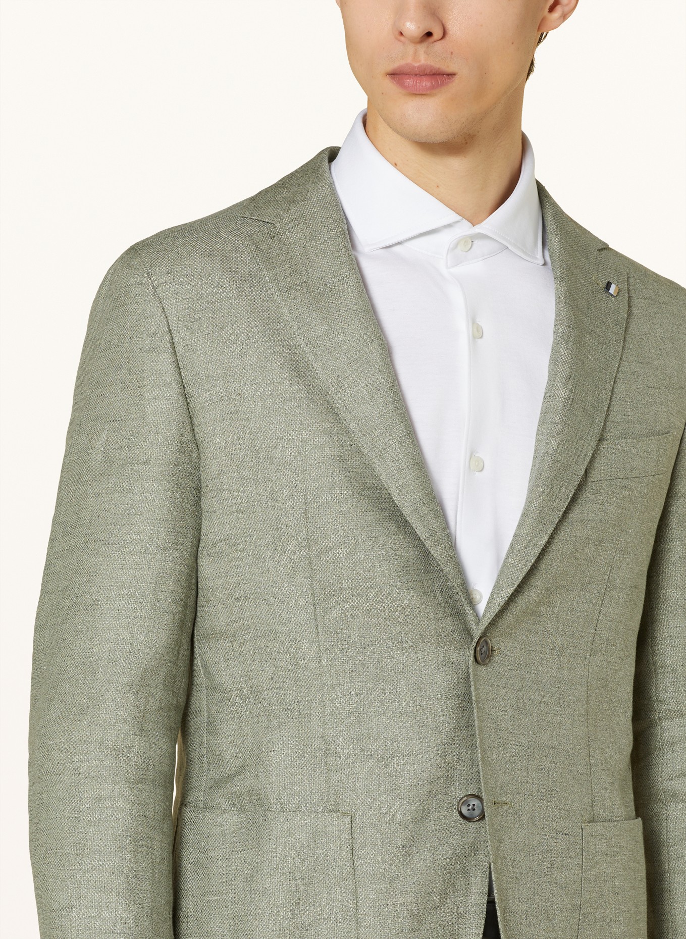 BOSS Suit jacket JAYE regular fit with linen, Color: 330 LIGHT/PASTEL GREEN (Image 5)