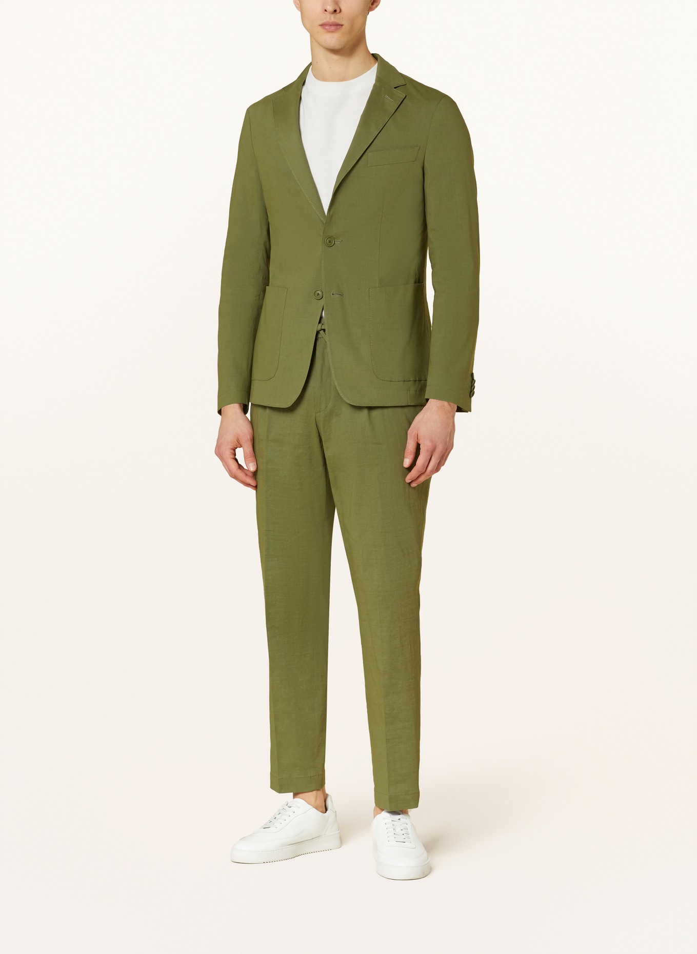 BOSS Oblekové sako HANRY Slim Fit s příměsí lnu, Barva: 374 OPEN GREEN (Obrázek 2)