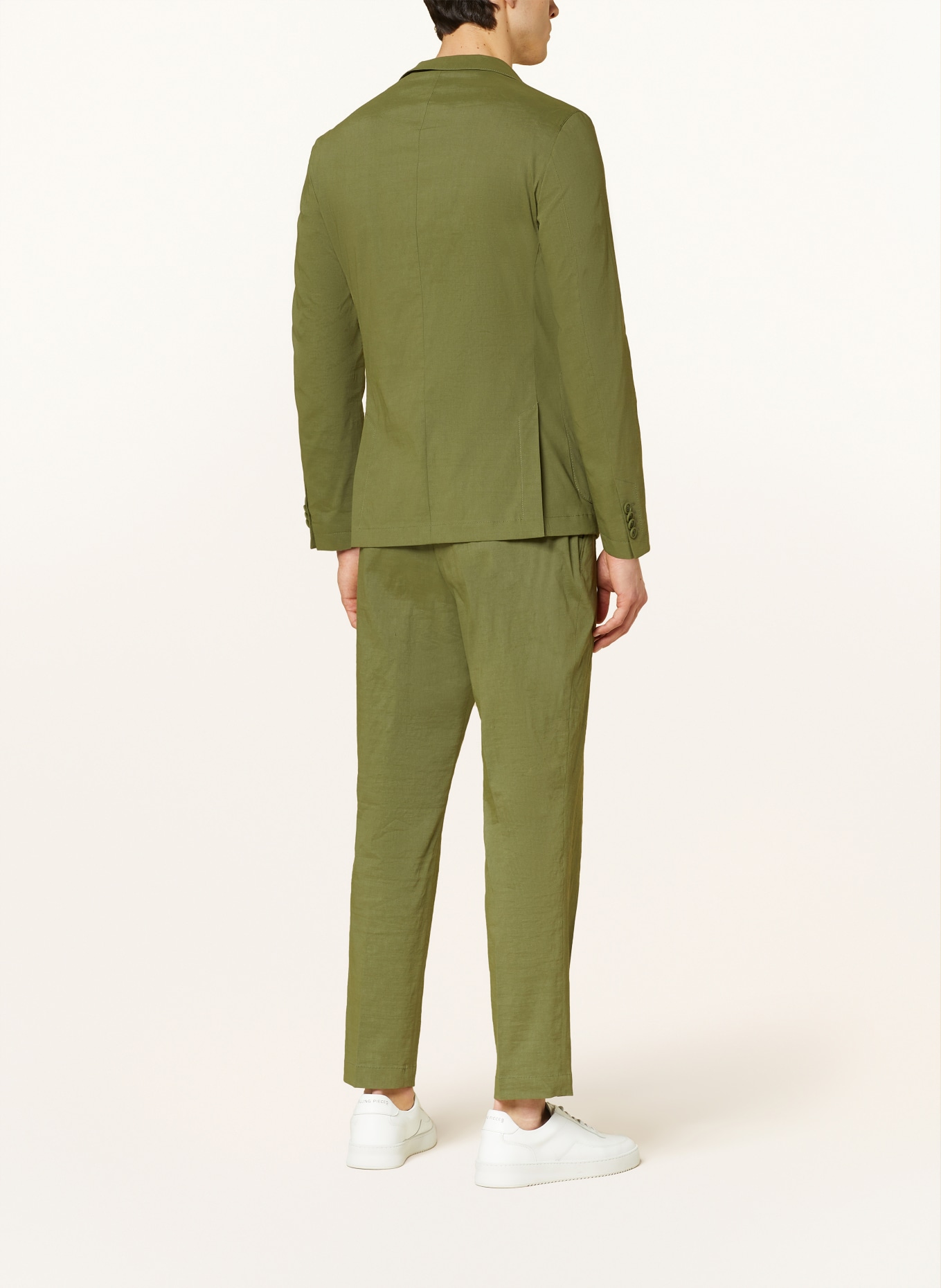 BOSS Suit jacket HANRY slim fit with linen, Color: 374 OPEN GREEN (Image 3)