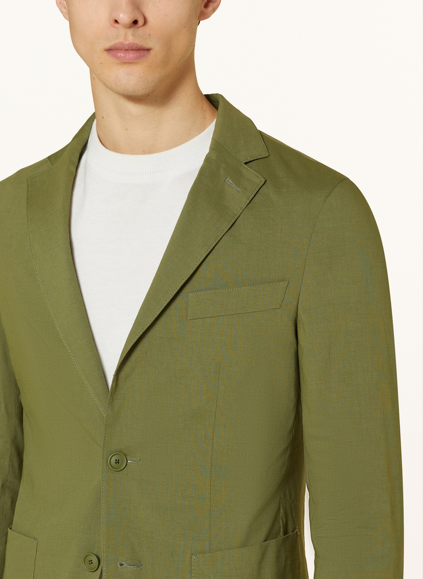 BOSS Oblekové sako HANRY Slim Fit s příměsí lnu, Barva: 374 OPEN GREEN (Obrázek 5)