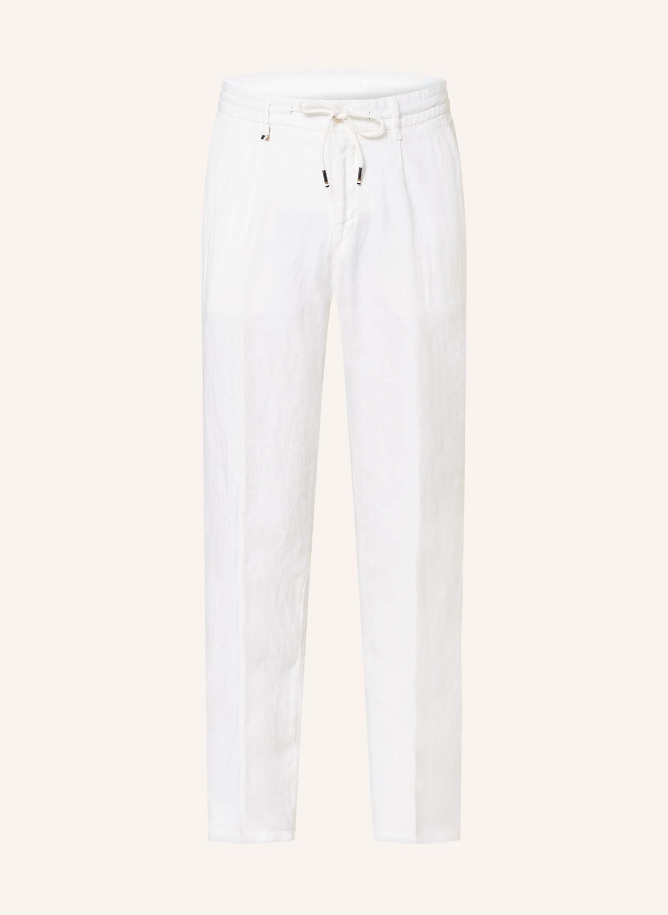 BOSS Linen trousers GENIUS slim fit, Color: WHITE (Image 1)
