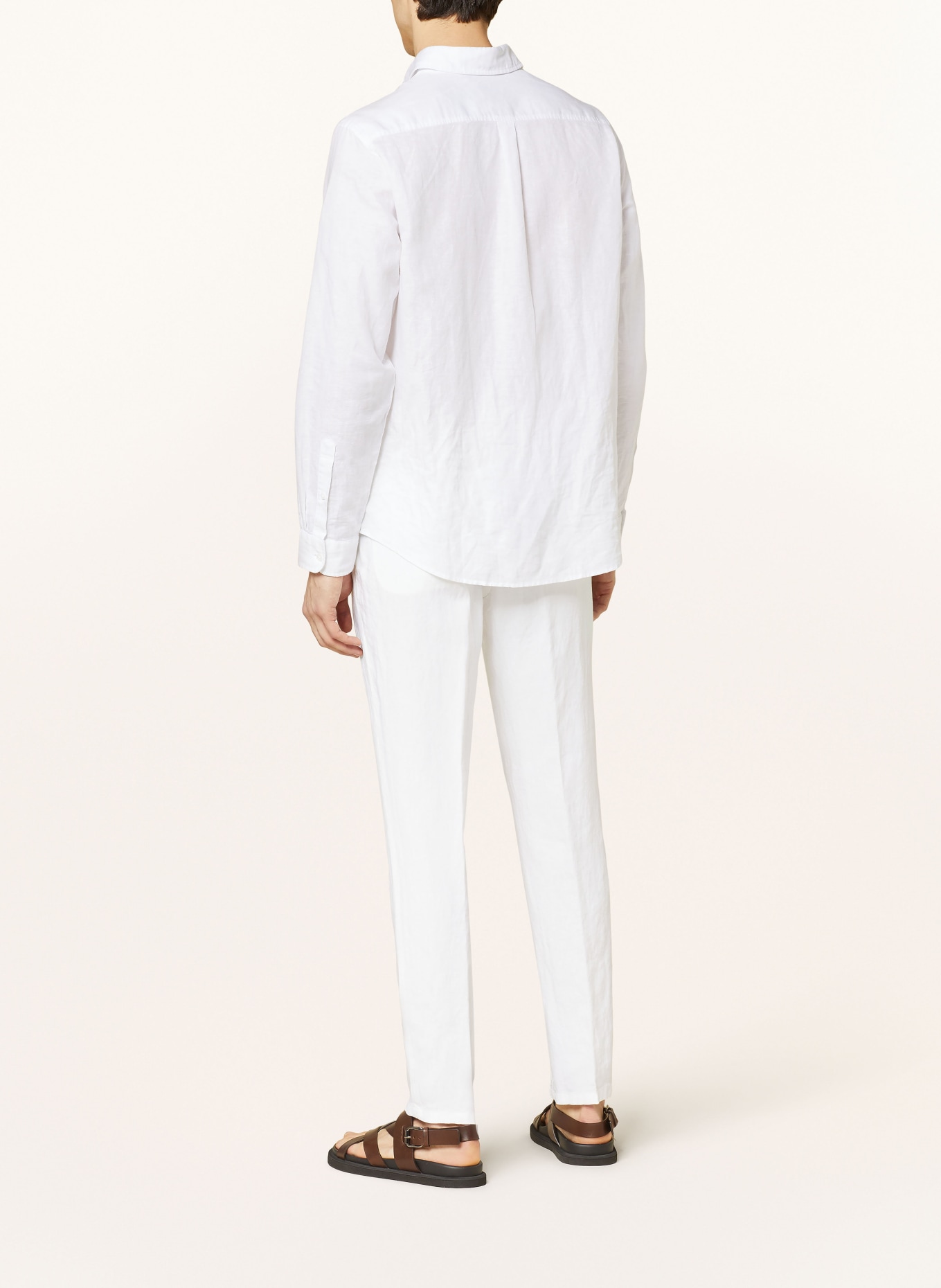BOSS Linen trousers GENIUS slim fit, Color: WHITE (Image 3)