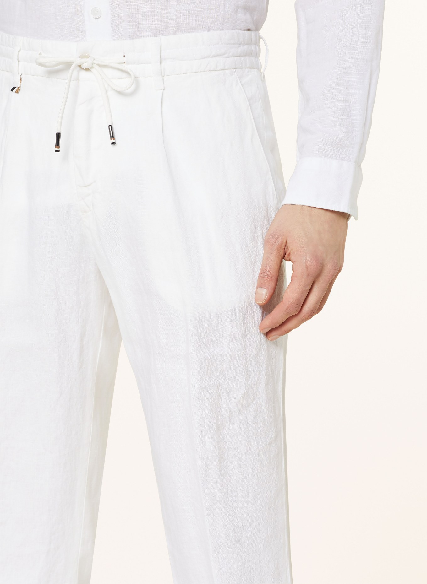 BOSS Linen trousers GENIUS slim fit
