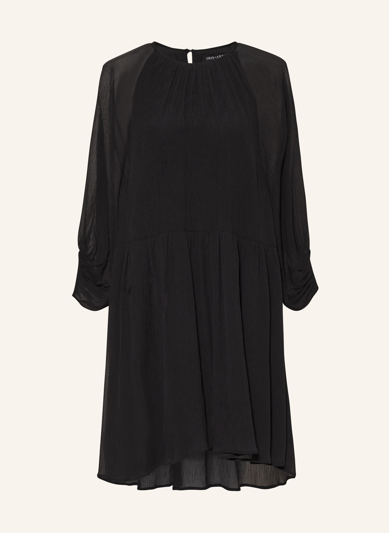IRIS von ARNIM Dress CARLITA with silk and 3/4 sleeves, Color: BLACK (Image 1)