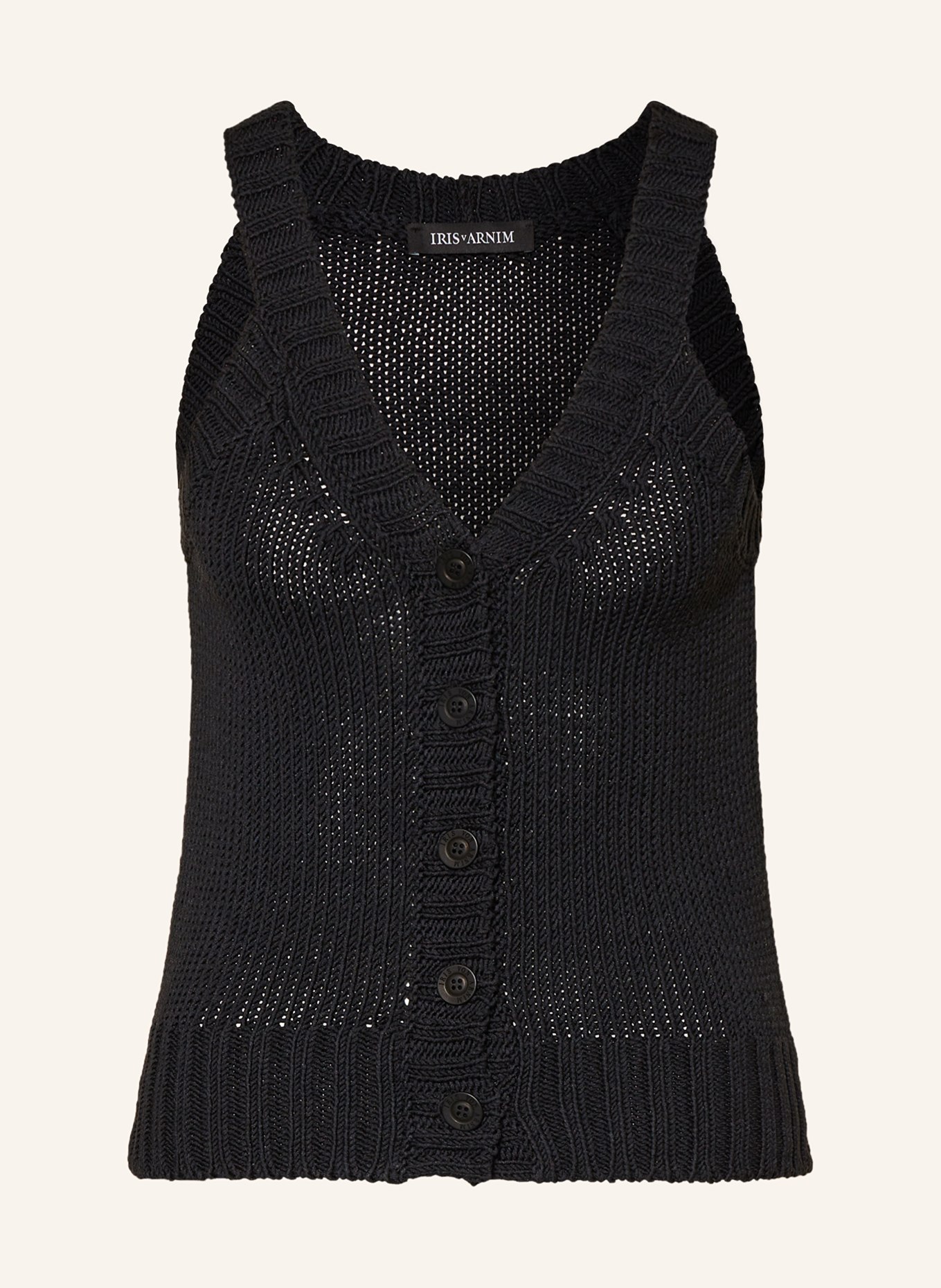 IRIS von ARNIM Knit top PANTEA with silk, Color: BLACK (Image 1)