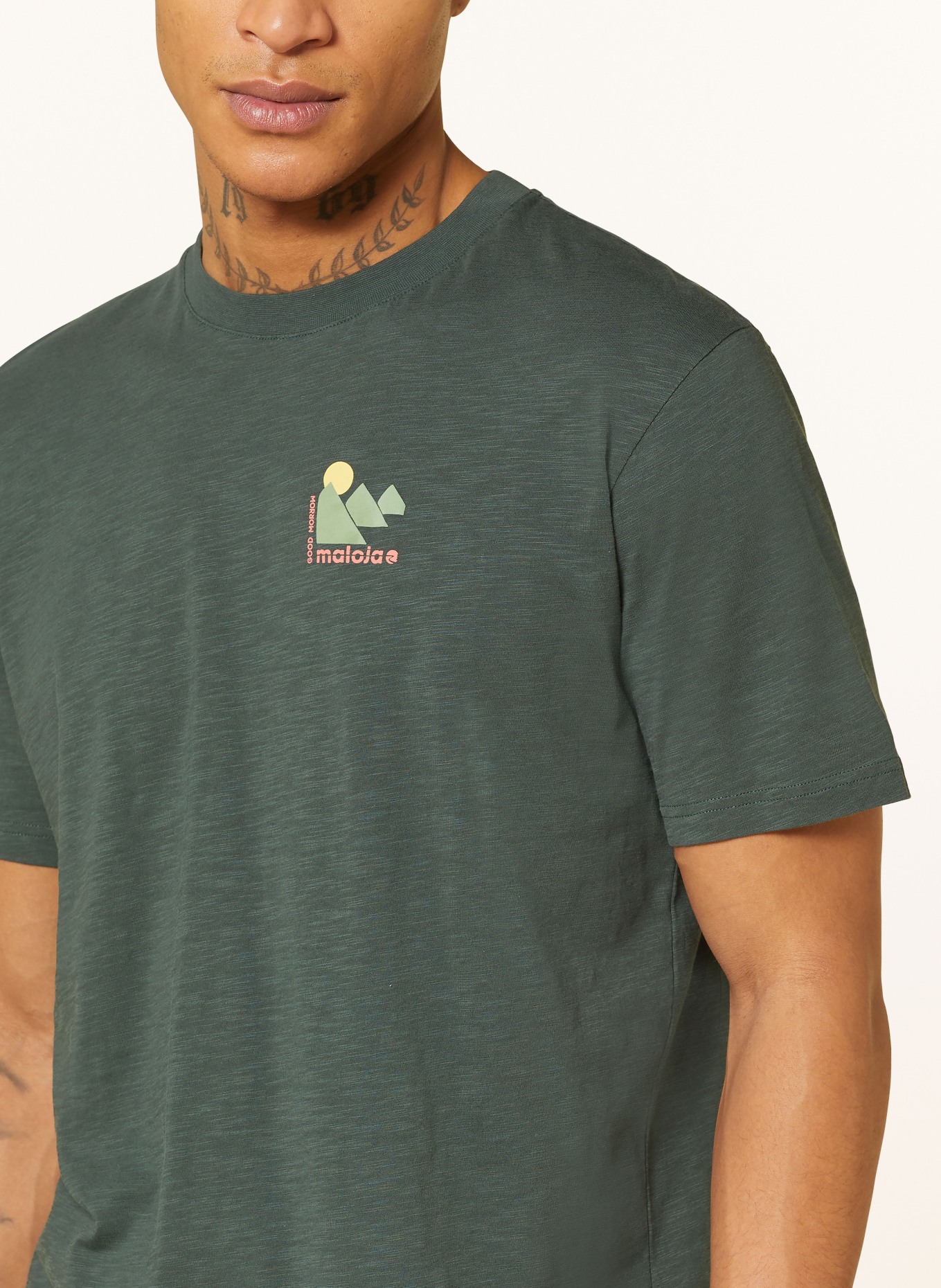 maloja T-shirt ARRONDAZM., Color: DARK GREEN (Image 4)