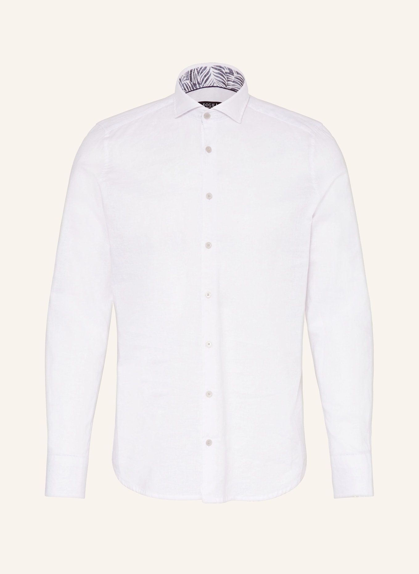 DIGEL Shirt KEITH Slim Fit with linen, Color: WHITE (Image 1)