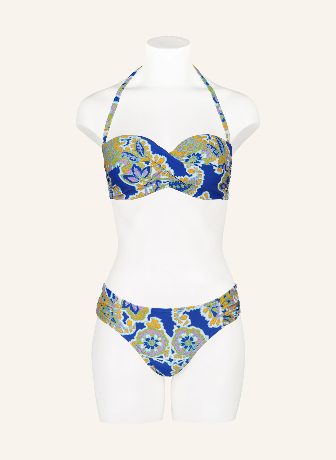 Hot Stuff Bügel-Bikini-Top, Farbe: BLAU/ OLIV/ ORANGE (Bild 2)