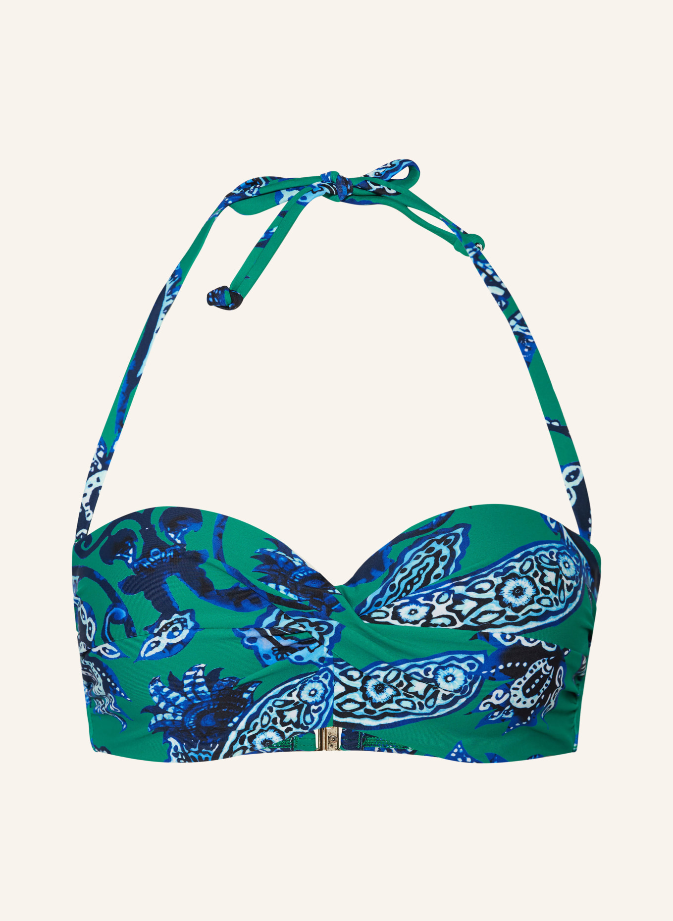 Hot Stuff Underwired bikini top, Color: GREEN/ DARK BLUE/ LIGHT BLUE (Image 1)