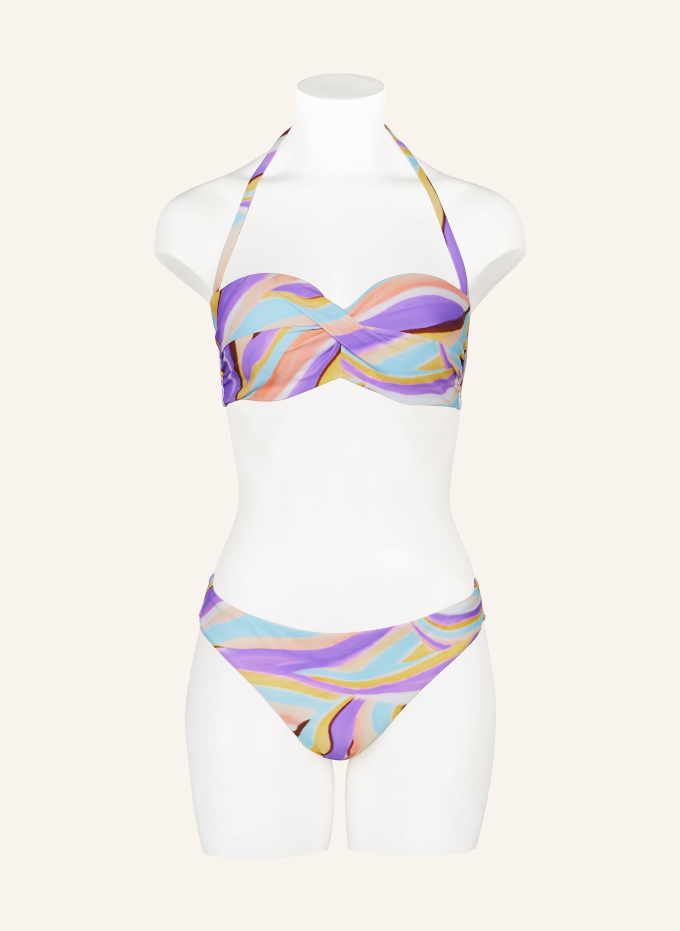 Hot Stuff Bügel-Bikini-Top, Farbe: HELLLILA/ HELLORANGE/ HELLBLAU (Bild 2)