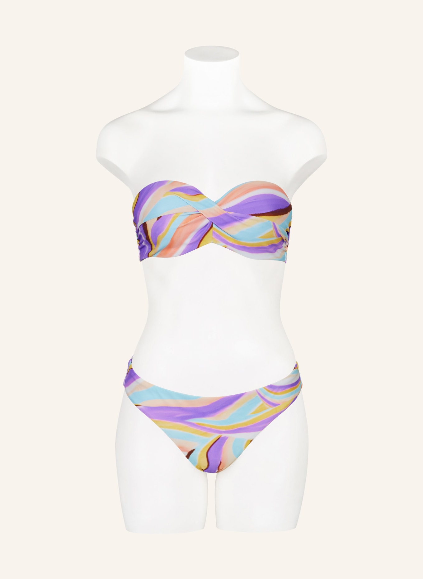 Hot Stuff Bügel-Bikini-Top, Farbe: HELLLILA/ HELLORANGE/ HELLBLAU (Bild 4)