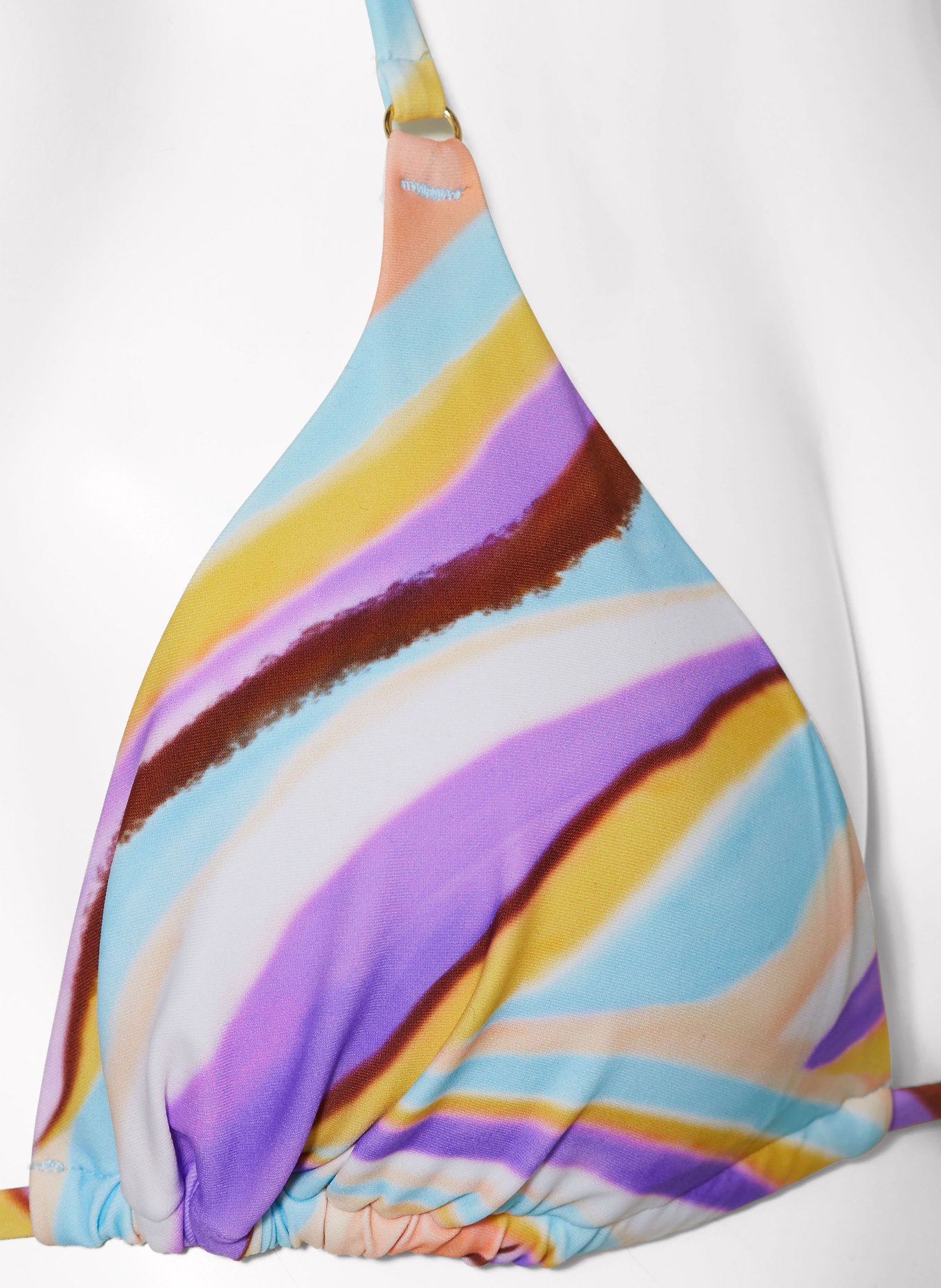 Hot Stuff Triangle bikini top, Color: LIGHT PURPLE/ LIGHT BLUE/ LIGHT ORANGE (Image 4)