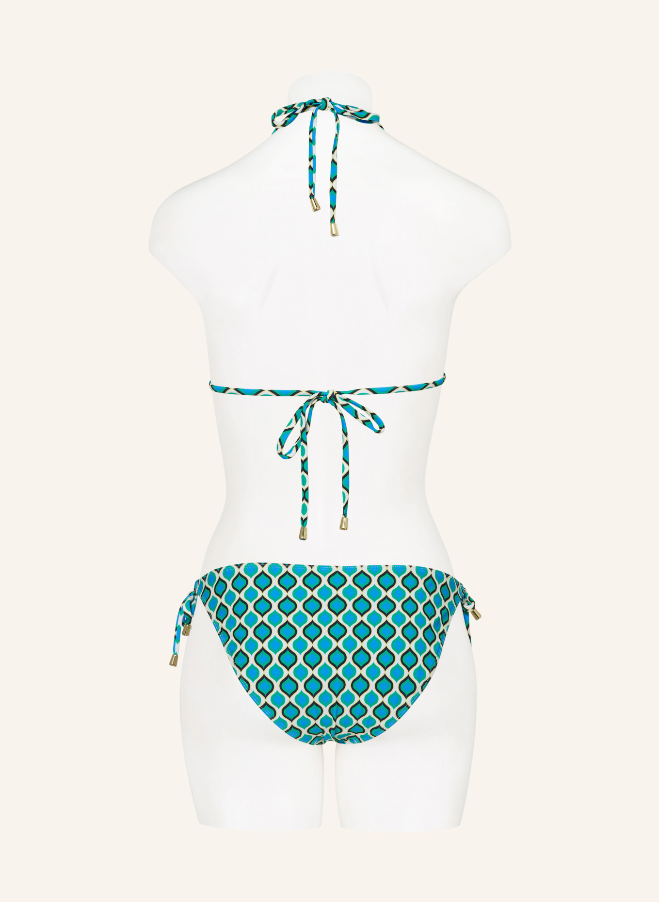 Hot Stuff Triangle bikini top, Color: GREEN/ BLUE/ WHITE (Image 3)