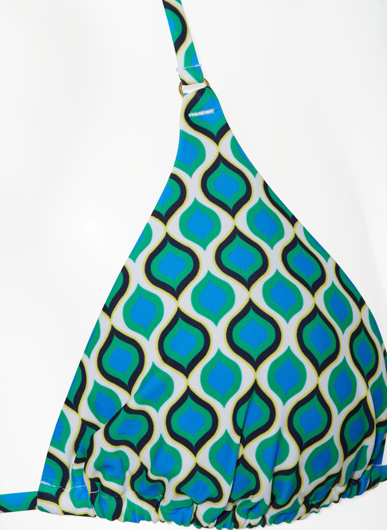 Hot Stuff Triangle bikini top, Color: GREEN/ BLUE/ WHITE (Image 4)
