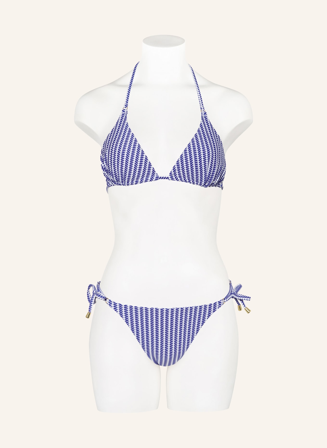 Hot Stuff Triangle bikini bottoms, Color: WHITE/ BLUE (Image 2)