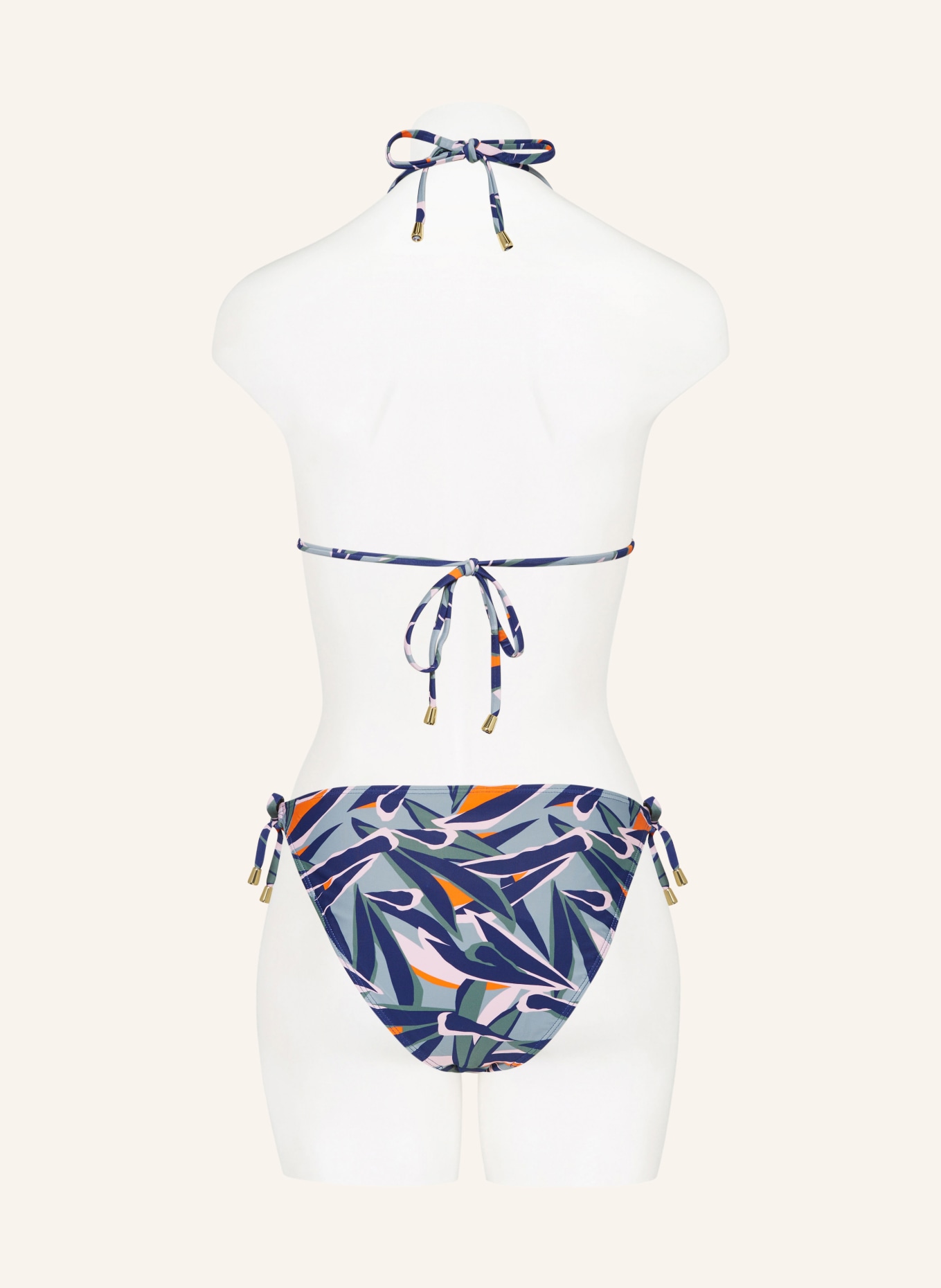 Hot Stuff Triangel-Bikini-Top, Farbe: DUNKELBLAU/ BLAUGRAU/ GRÜN (Bild 3)