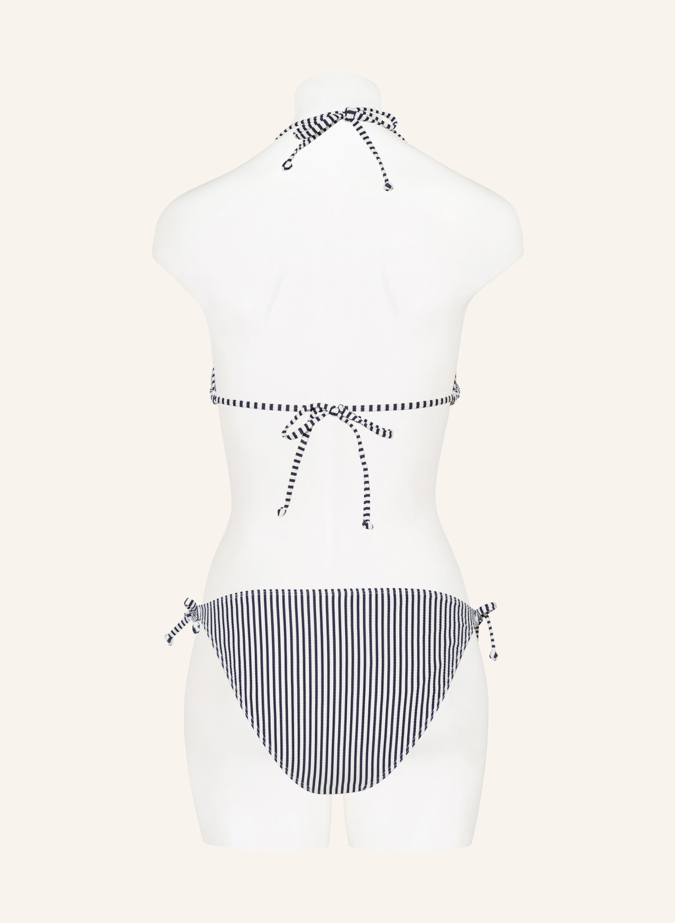 Hot Stuff Triangel-Bikini-Top, Farbe: DUNKELBLAU/ WEISS (Bild 3)