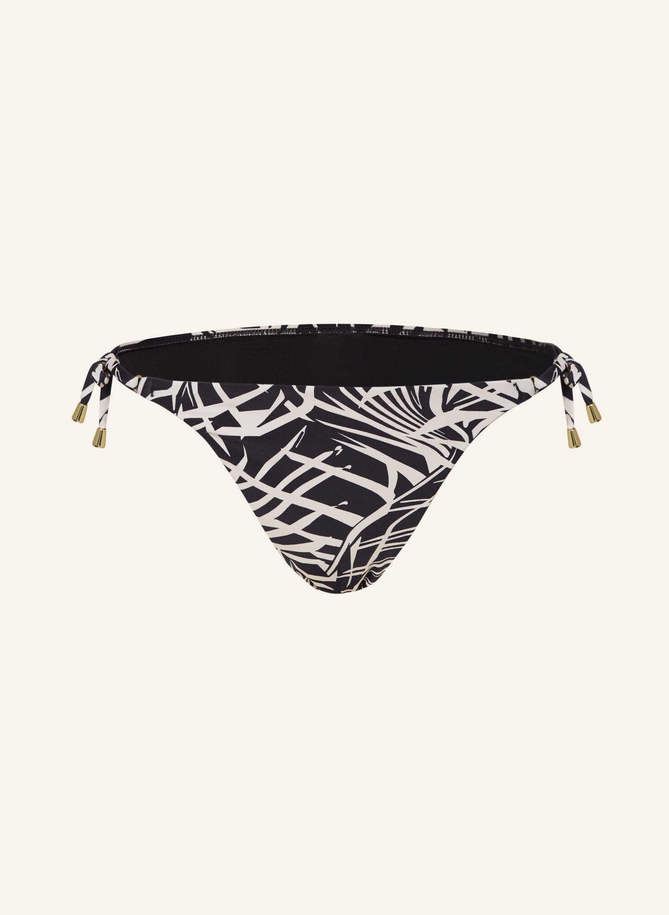 Hot Stuff Triangle bikini bottoms, Color: BLACK/ CREAM (Image 1)