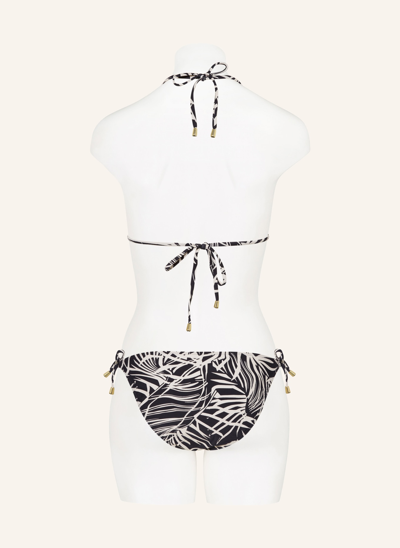 Hot Stuff Triangle bikini bottoms, Color: BLACK/ CREAM (Image 3)