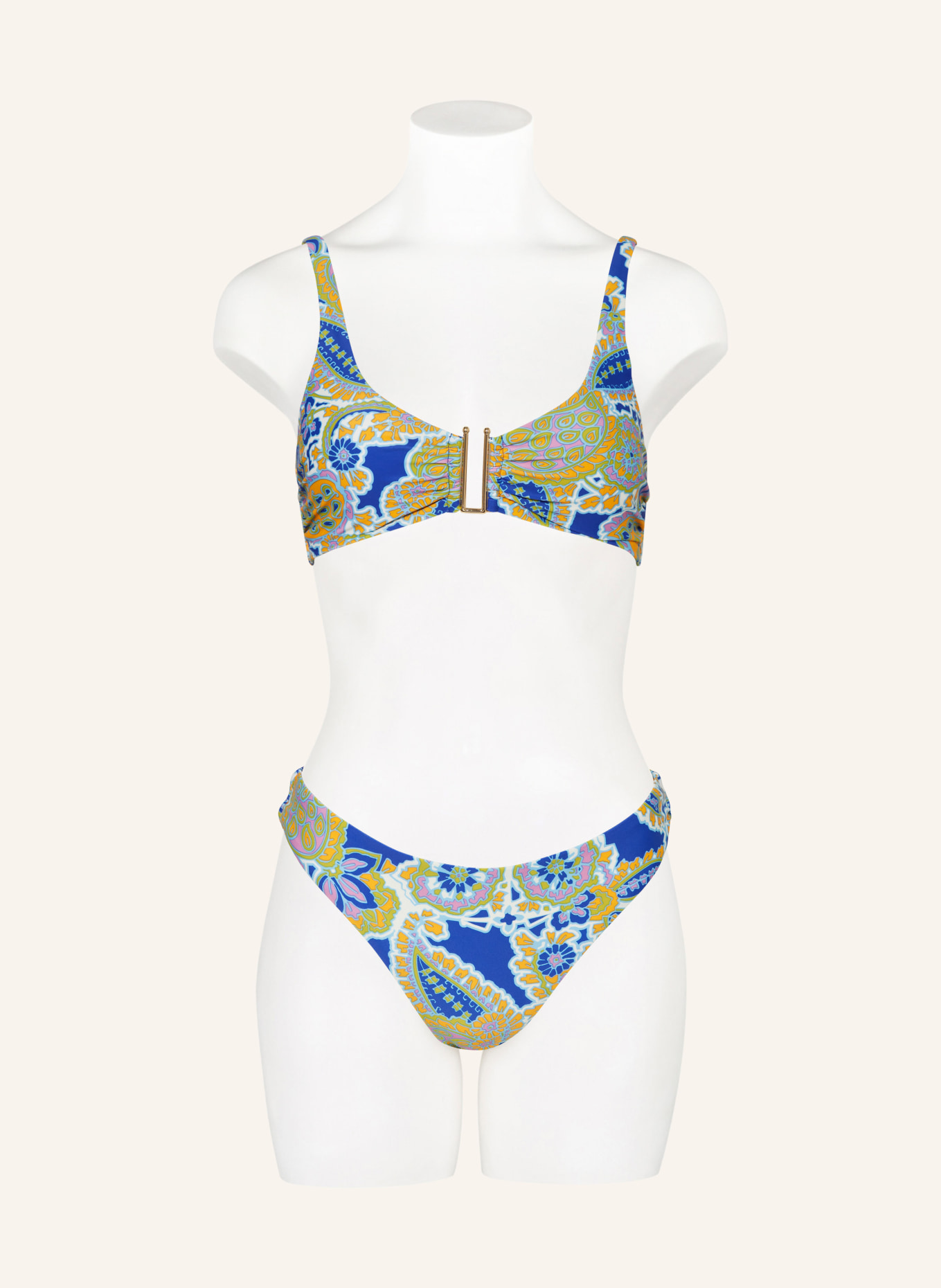 Hot Stuff Bralette bikini top, Color: BLUE/ OLIVE/ ORANGE (Image 2)