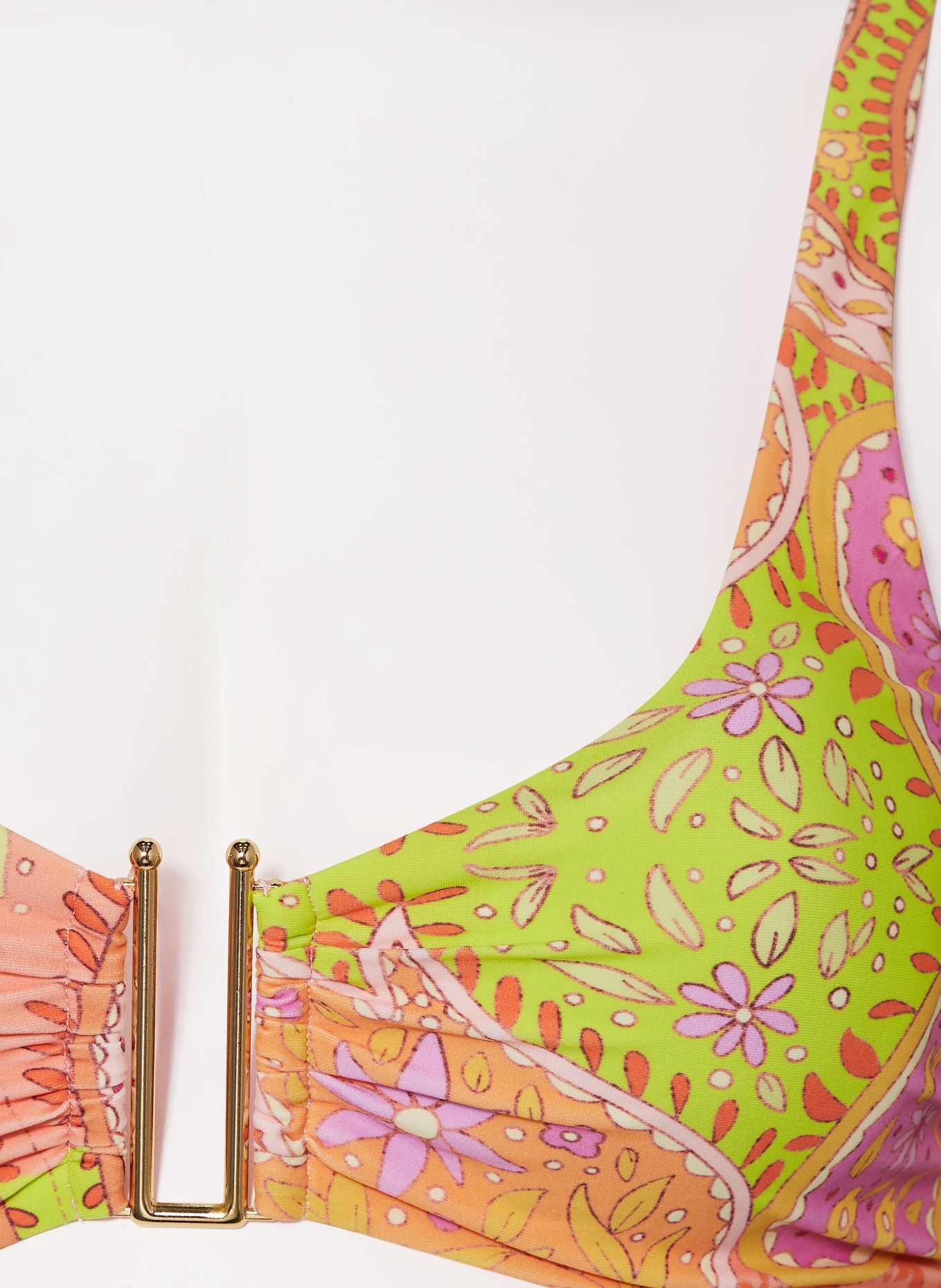 Hot Stuff Bralette bikini top, Color: ORANGE/ LIGHT GREEN/ PINK (Image 4)