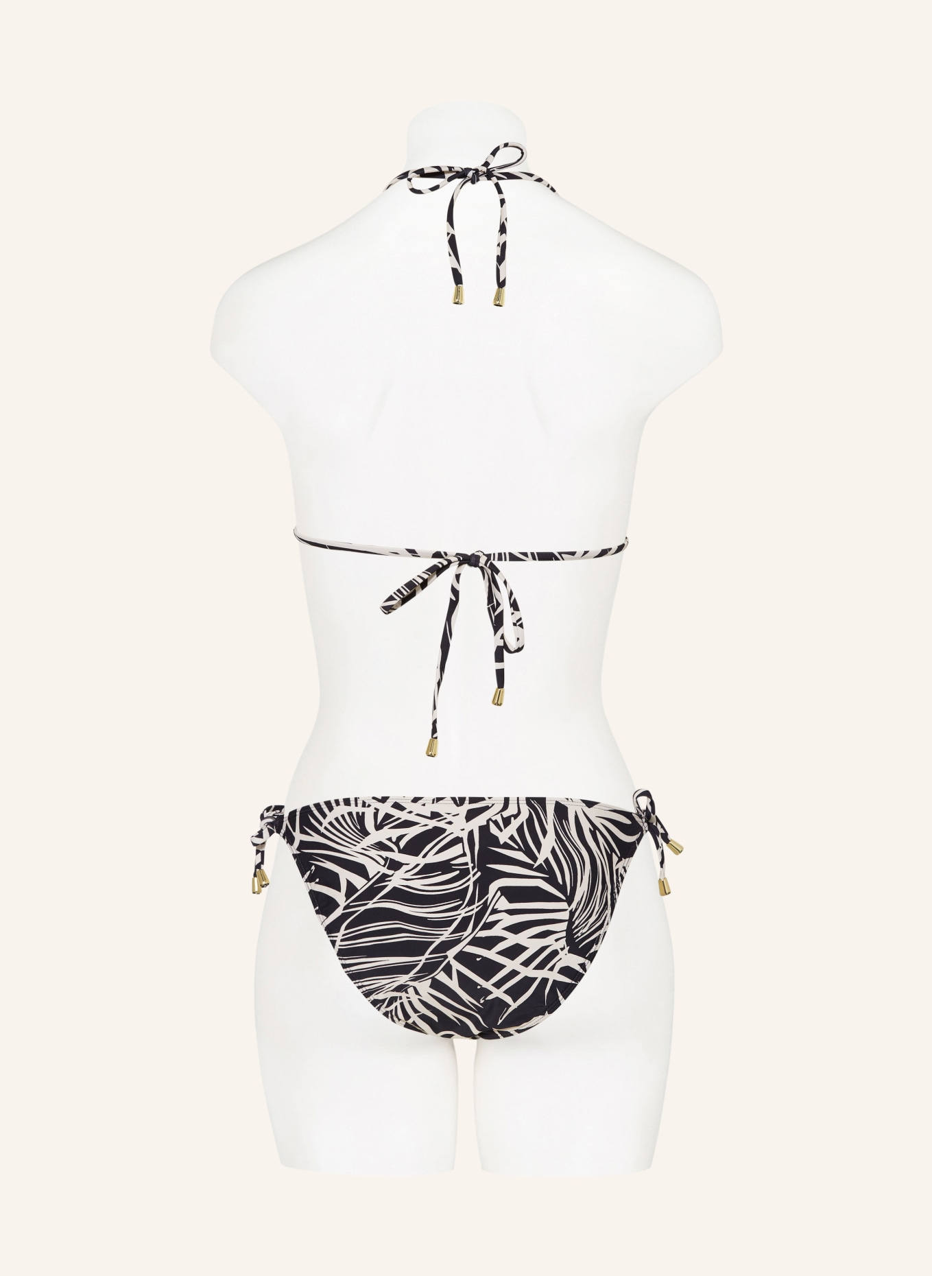 Hot Stuff Triangle bikini top, Color: BLACK/ CREAM (Image 3)