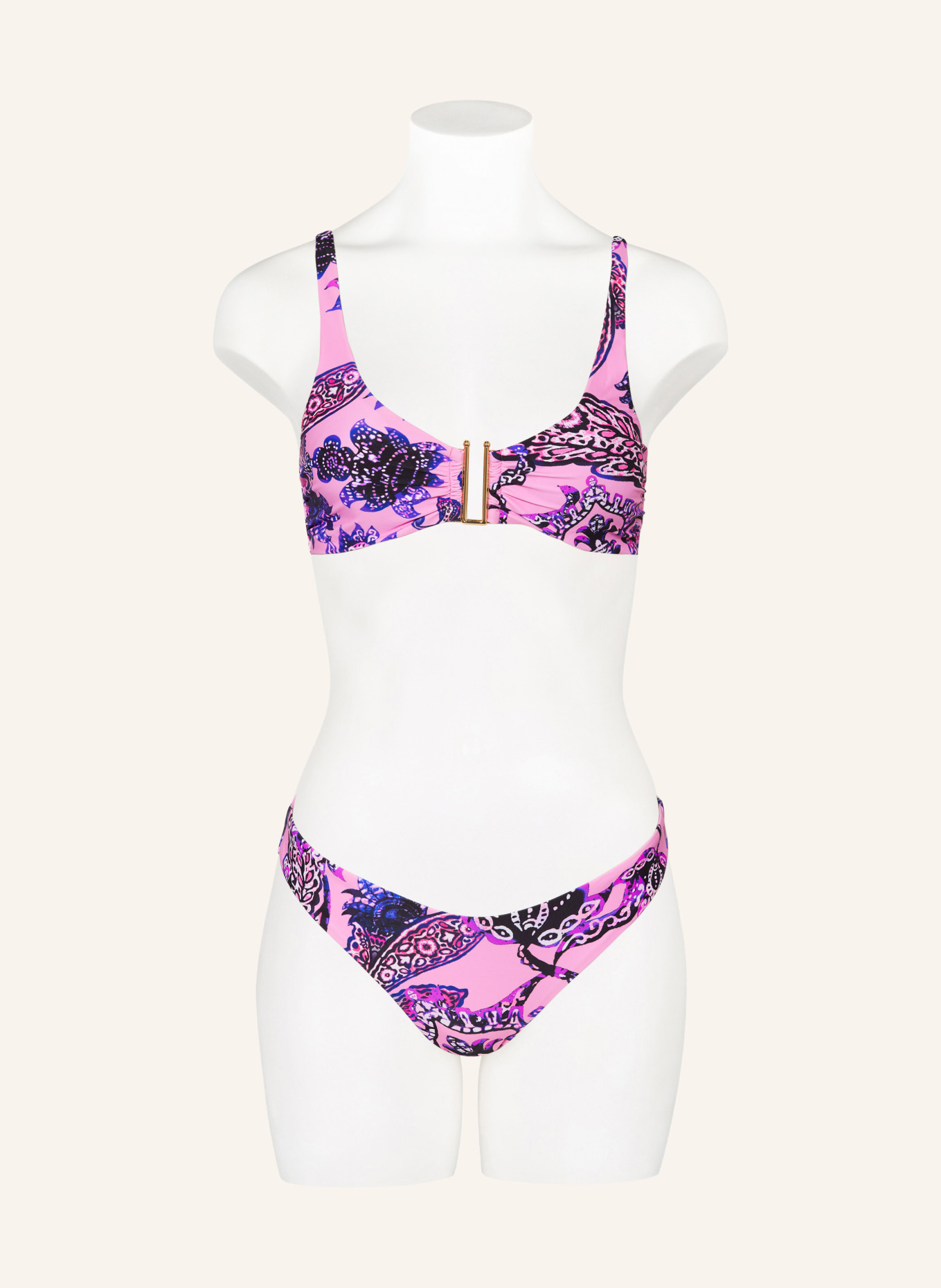 Hot Stuff Brazilian bikini bottoms, Color: PINK/ BLACK/ PURPLE (Image 2)