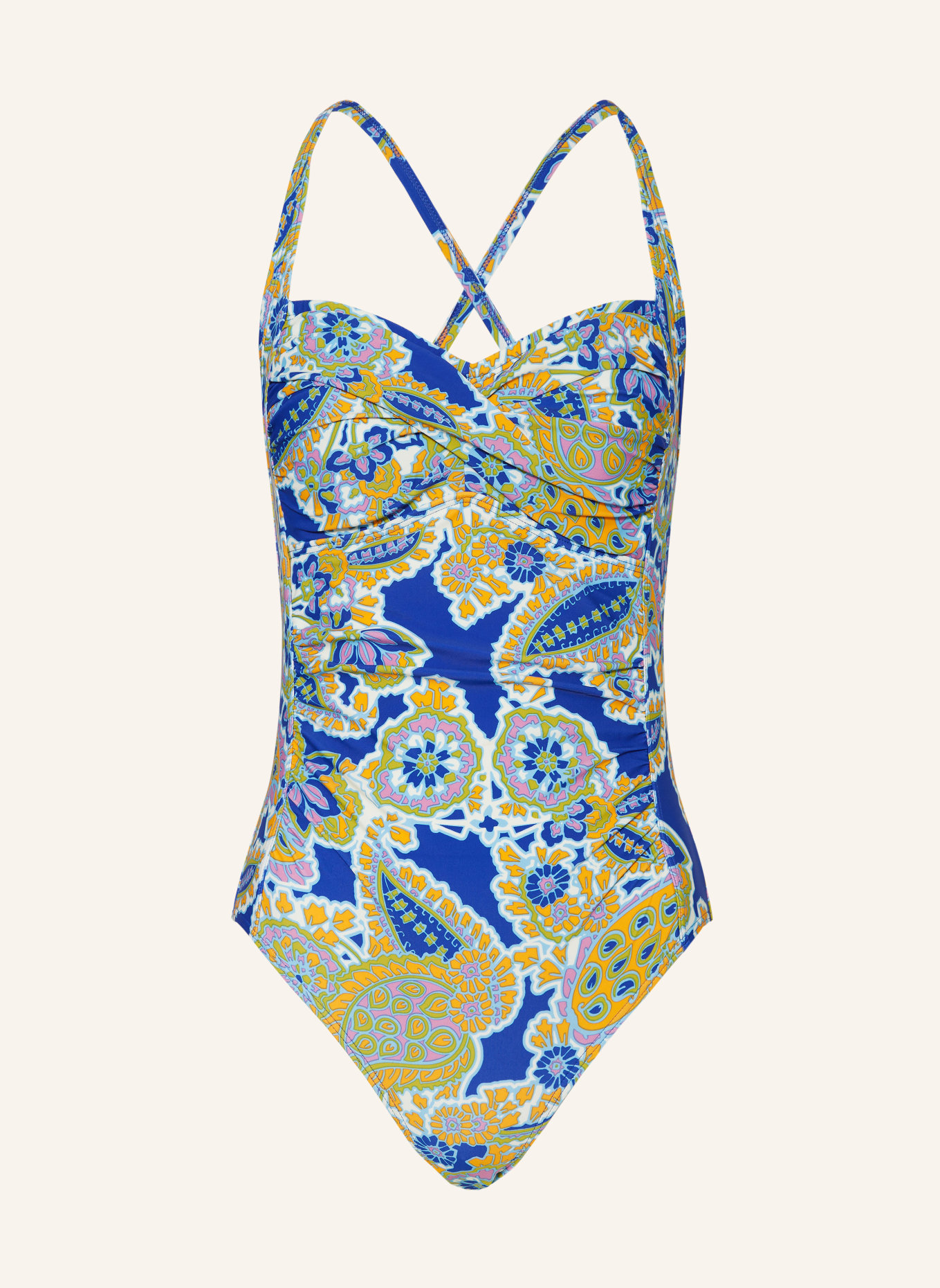 Hot Stuff Swimsuit, Color: BLUE/ ORANGE/ OLIVE (Image 1)