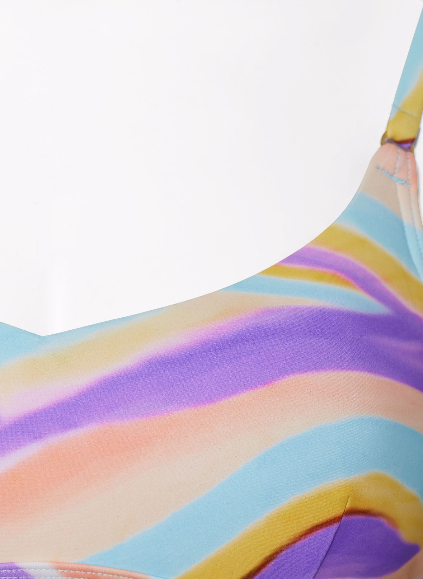 Hot Stuff Bralette bikini top, Color: LIGHT PURPLE/ LIGHT BLUE/ LIGHT ORANGE (Image 4)