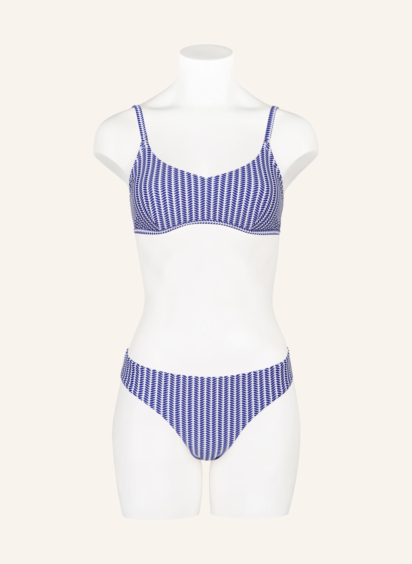 Hot Stuff Bralette-Bikini-Top, Farbe: WEISS/ BLAU (Bild 2)