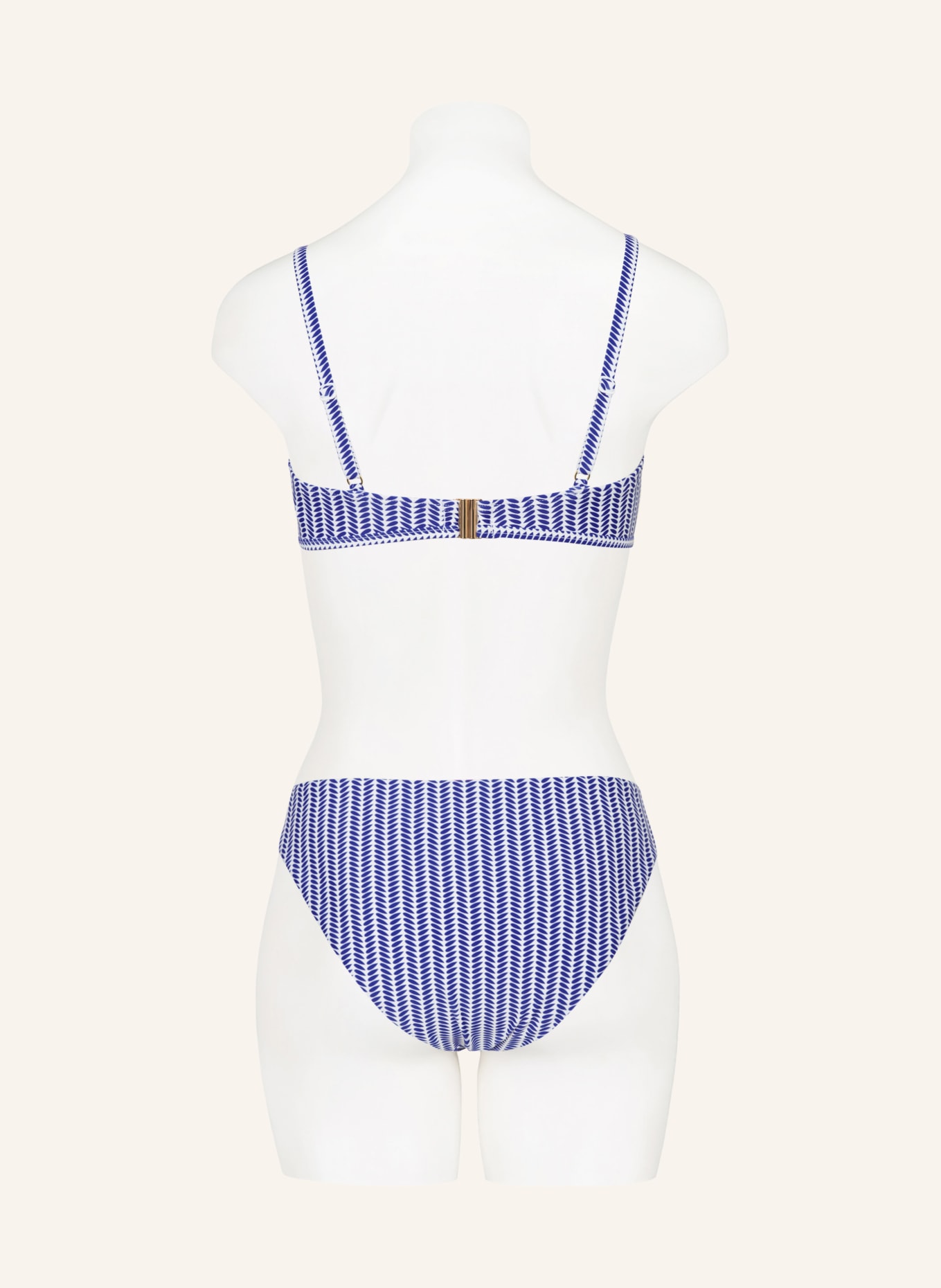 Hot Stuff Bralette-Bikini-Top, Farbe: WEISS/ BLAU (Bild 3)