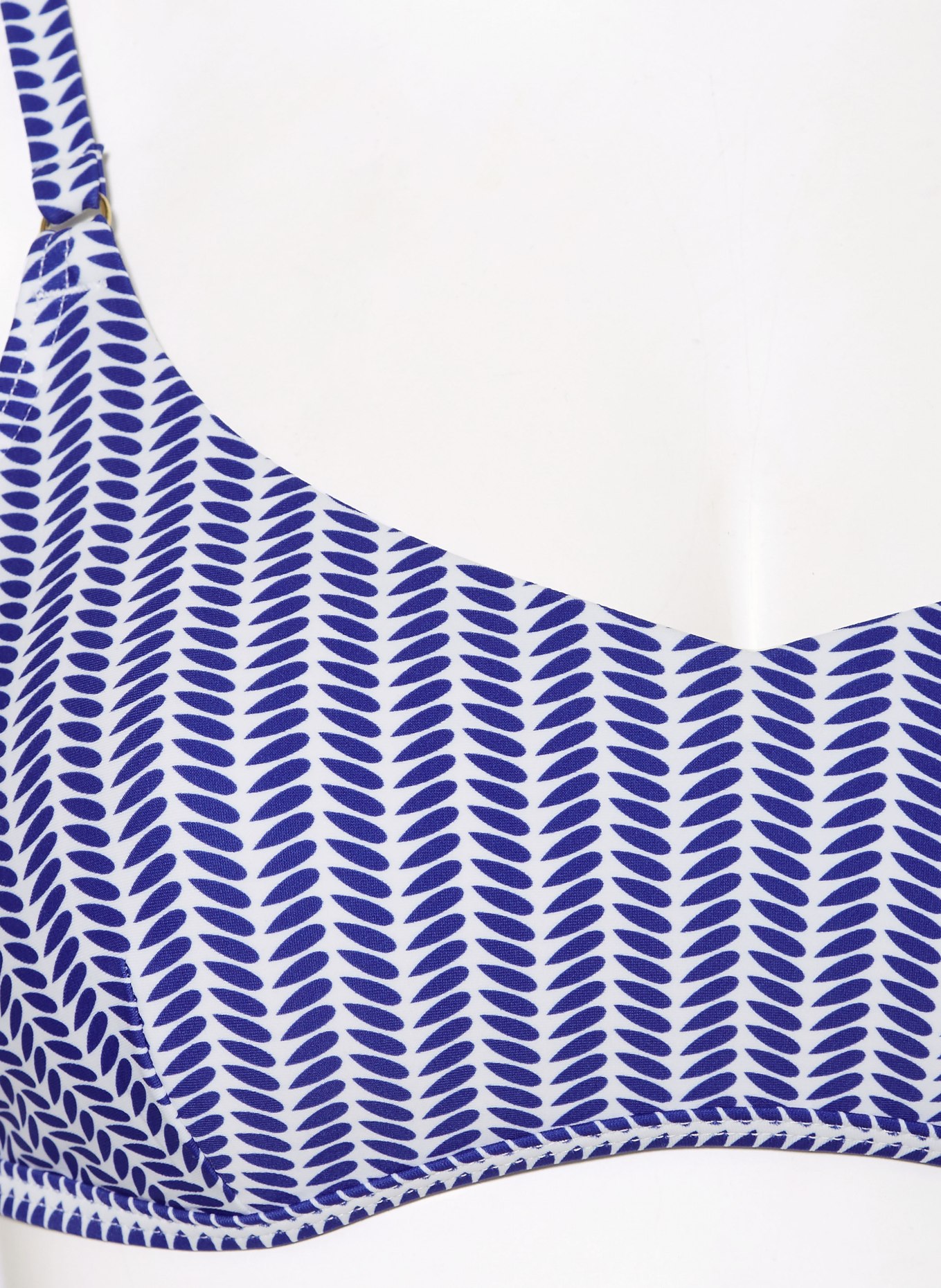 Hot Stuff Bralette bikini top, Color: WHITE/ BLUE (Image 4)