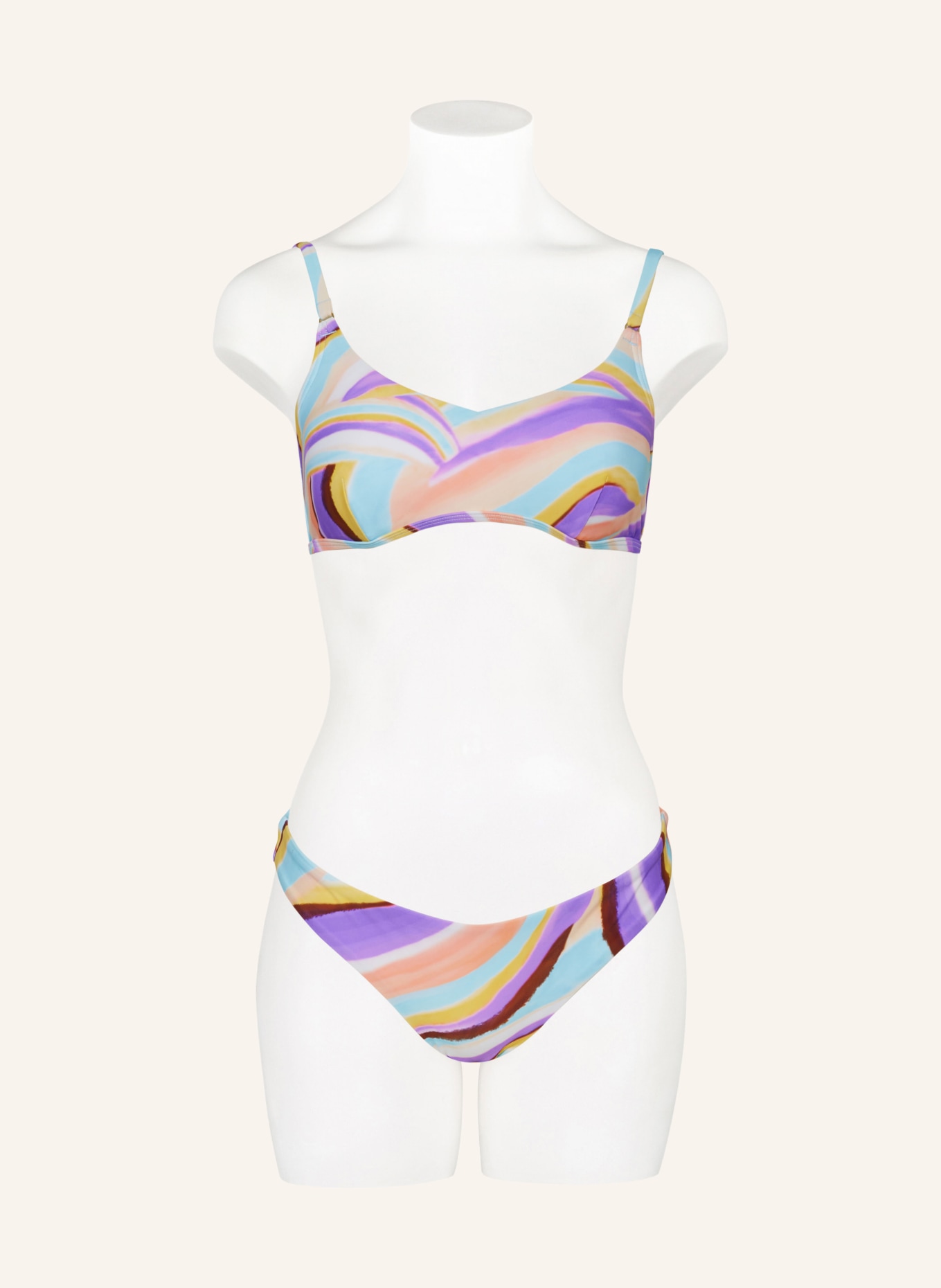 Hot Stuff Brazilian bikini bottoms, Color: LIGHT PURPLE/ LIGHT ORANGE/ LIGHT BLUE (Image 2)