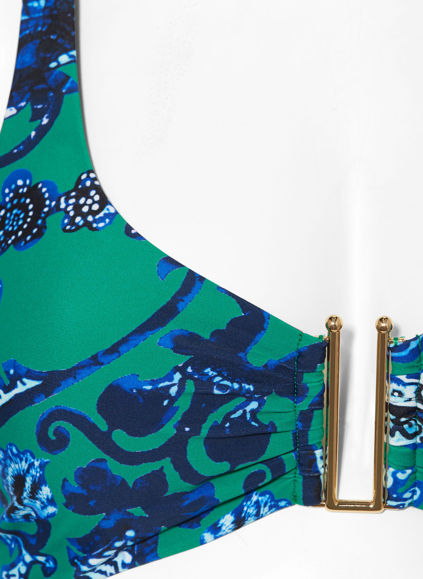 Hot Stuff Bralette bikini top, Color: GREEN/ DARK BLUE/ LIGHT BLUE (Image 4)