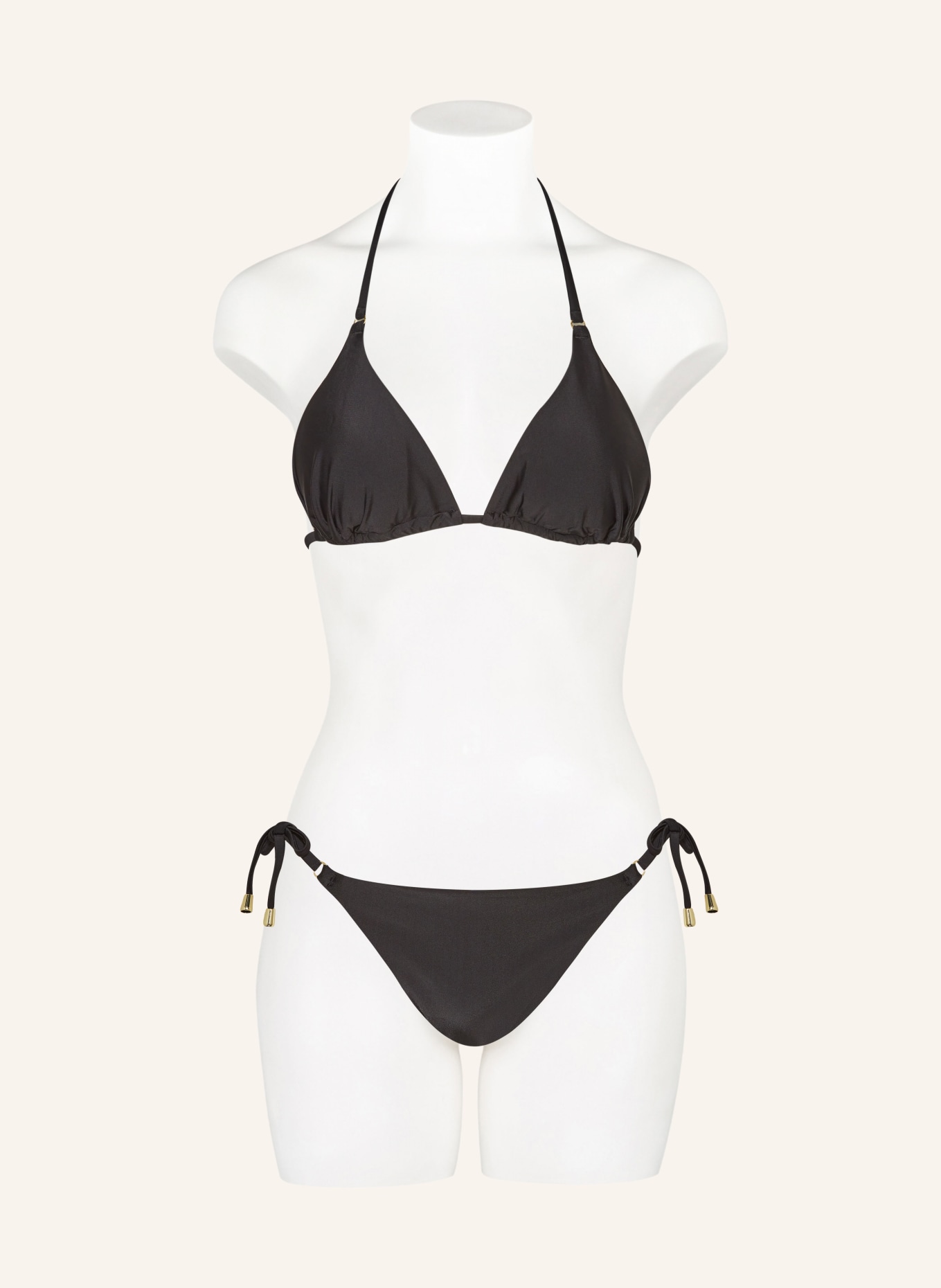 Hot Stuff Triangle bikini top, Color: BLACK (Image 2)