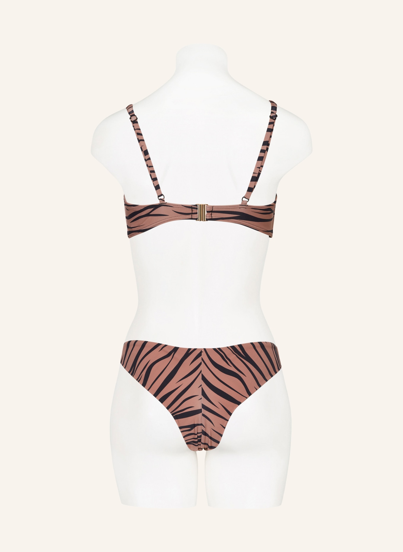 Hot Stuff Bralette-Bikini-Top, Farbe: SCHWARZ/ HELLBRAUN (Bild 3)